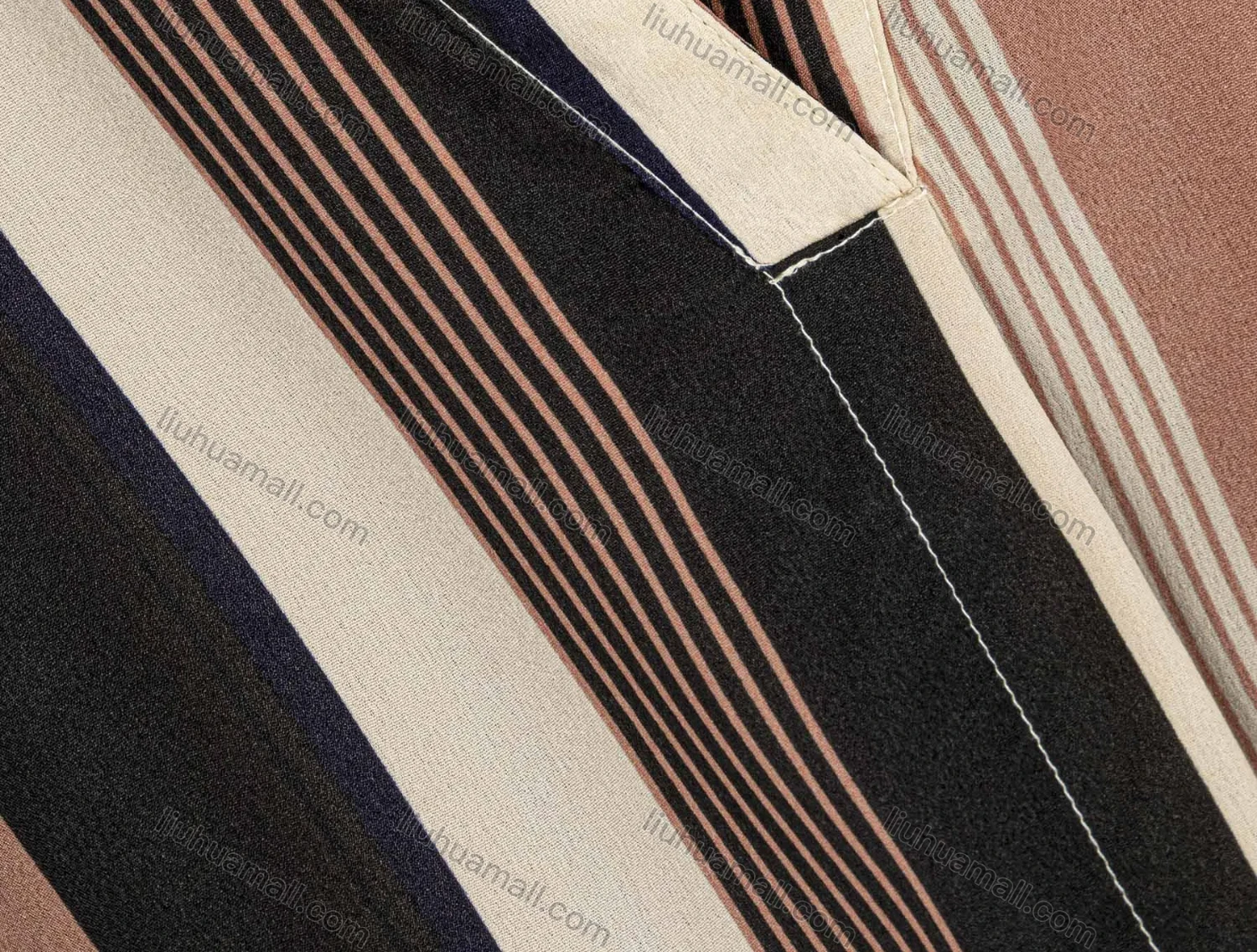 Wholesale Women's Summer Casual Comfort V Neck Striped Blouse - Liuhuamall