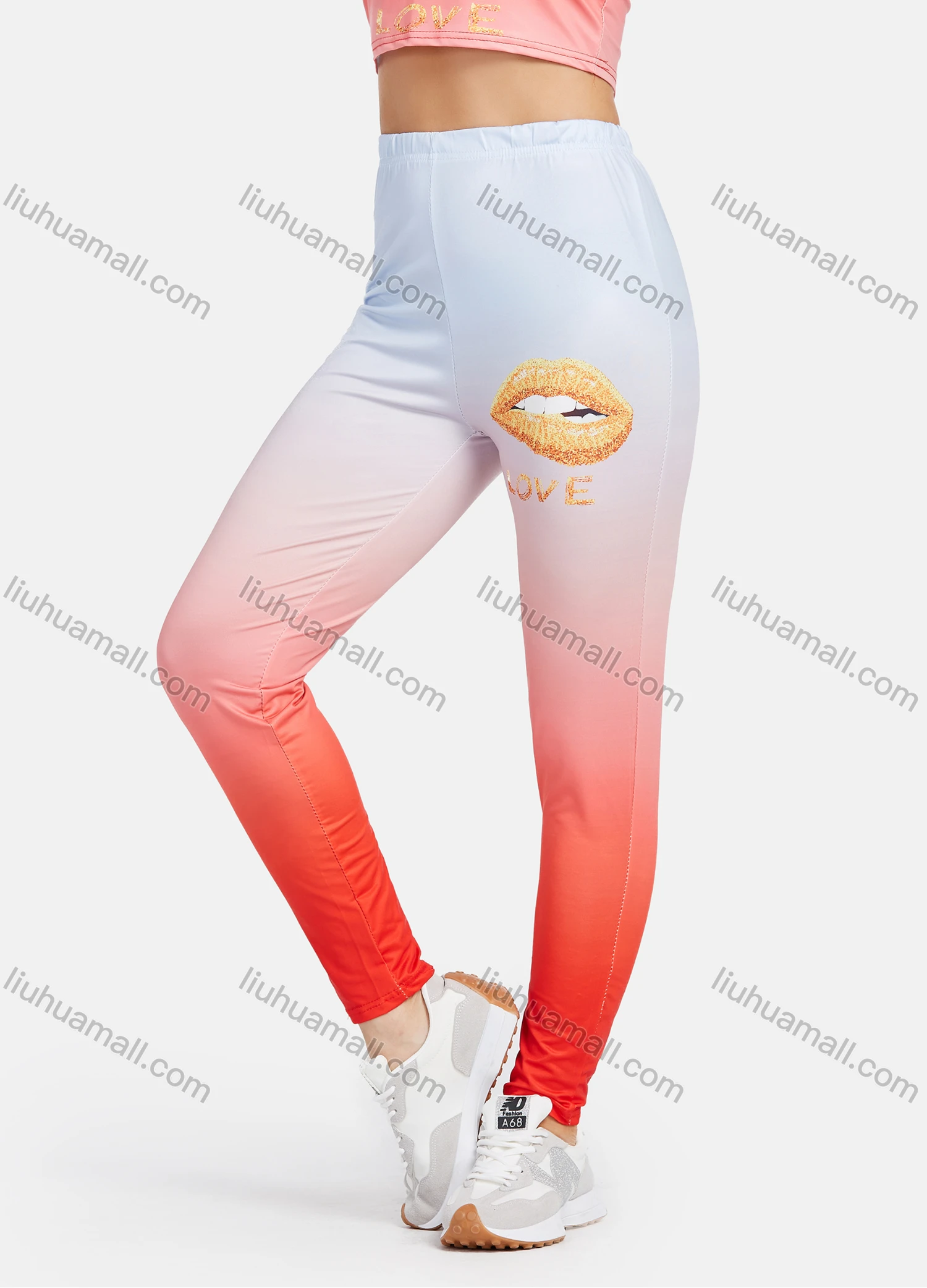 Wholesale Women's Casual Gradient Crop Tank Top 2 Piece Sets 12203# - Liuhuamall