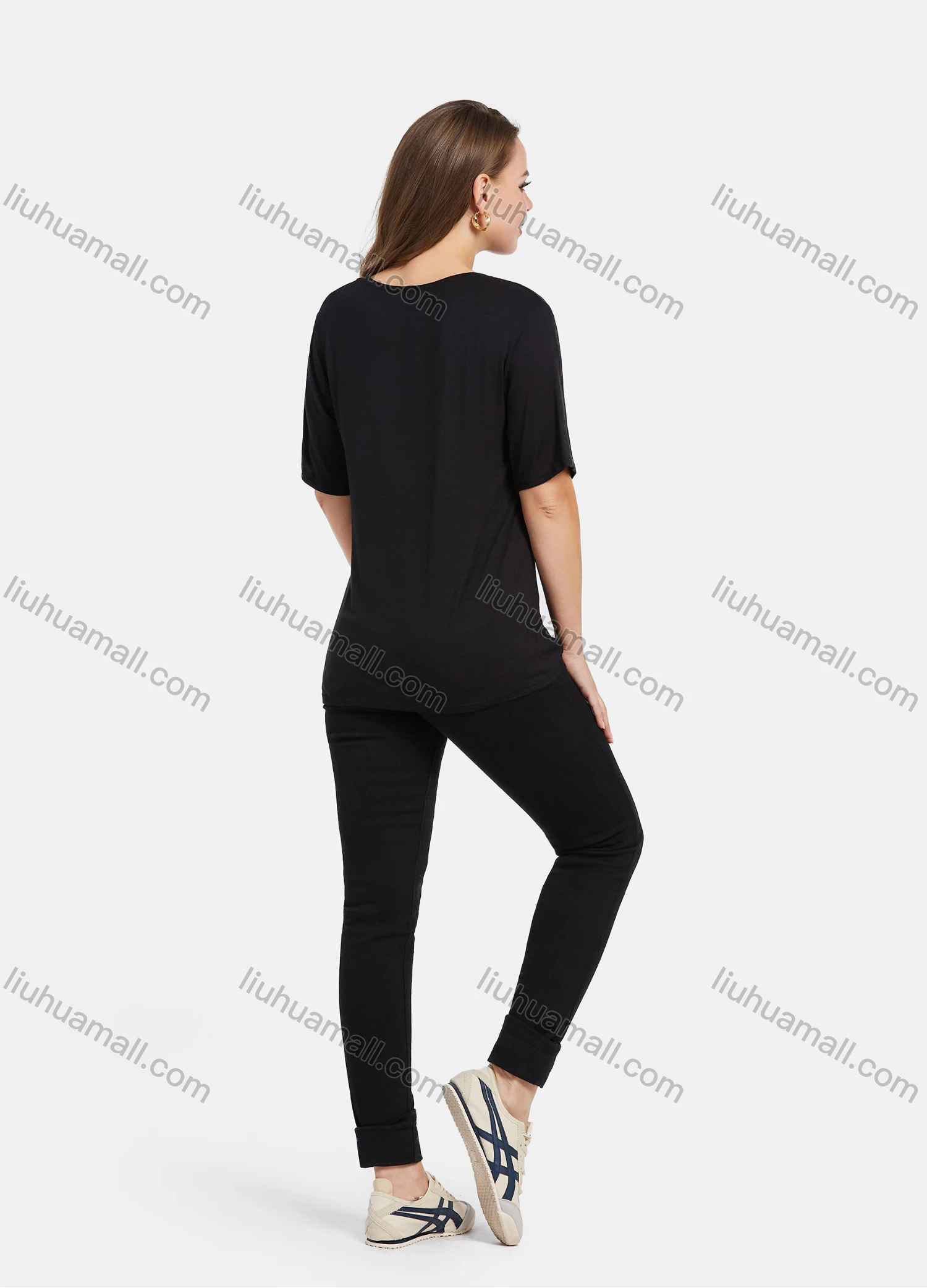 Wholesale Women's Casual Cartoon & Slogan Rhinestone T-Shirt 2021-10# - Liuhuamall