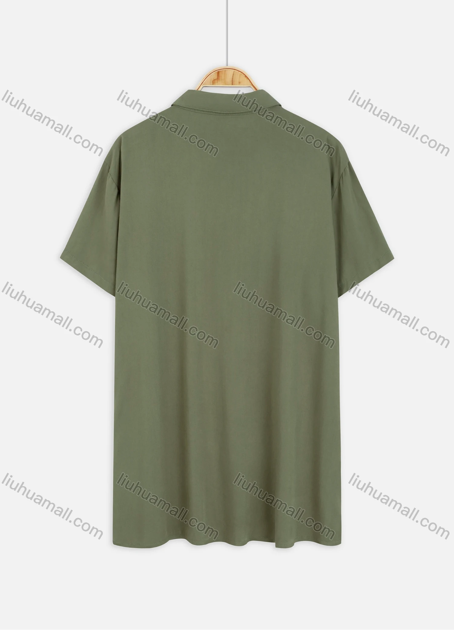 Wholesale Women's Plus Size Collared Short Sleeve Button Down Embroidery Casual Shirt - Liuhuamall