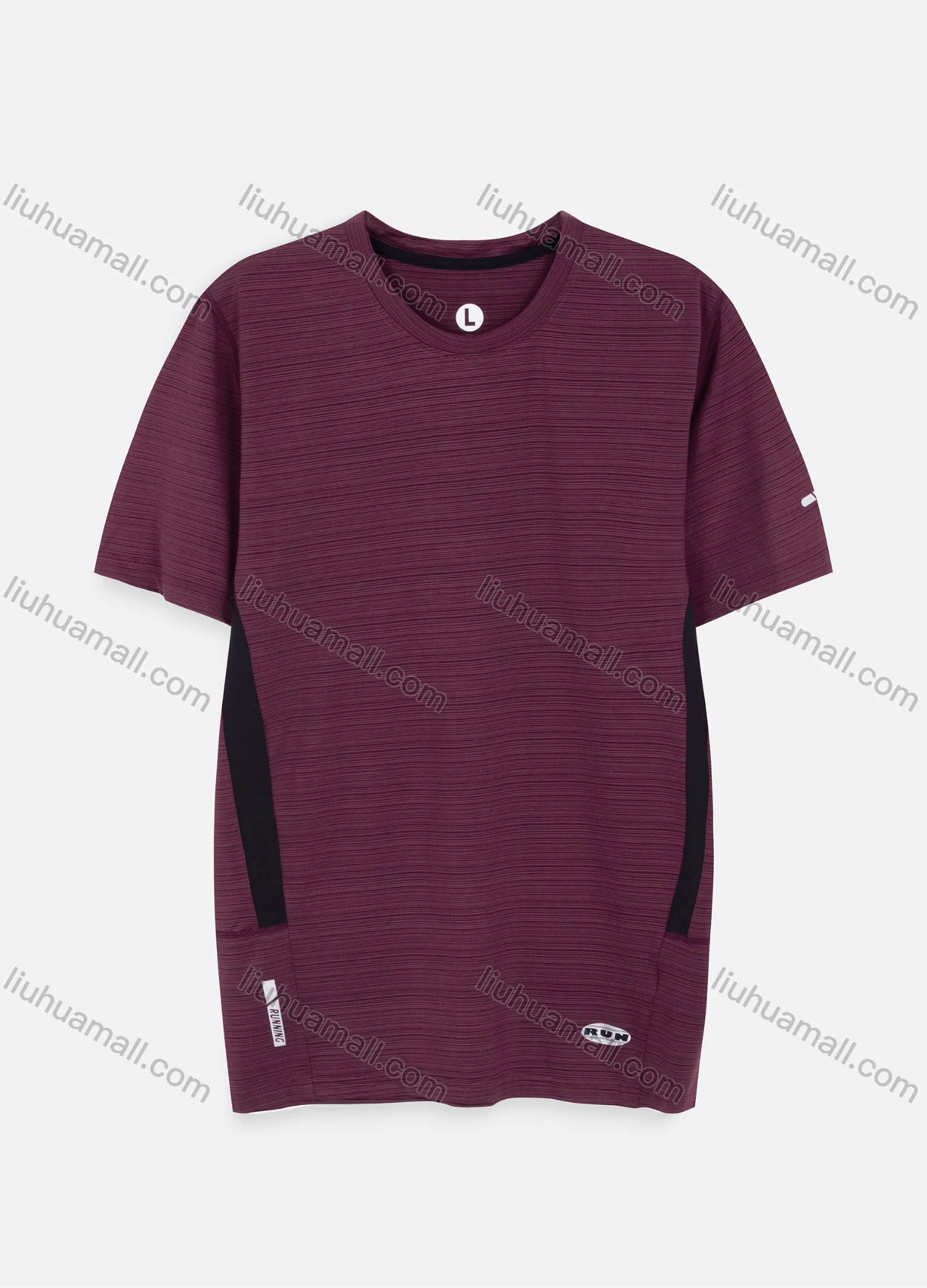 Wholesale Men's Athletic Workout Sporty Breathable Striped Short Sleeve Trim T-shirt S809# - Liuhuamall