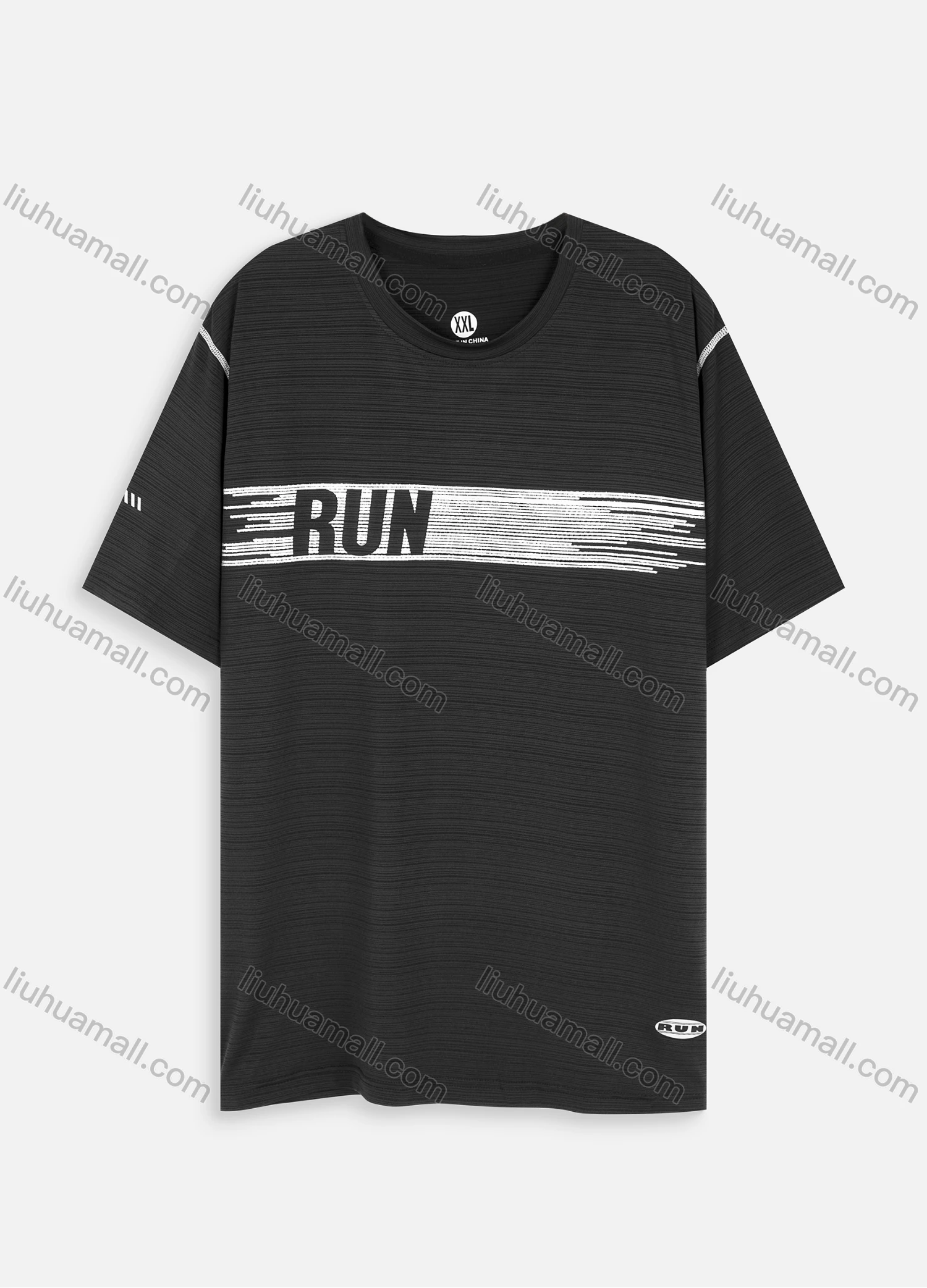 Wholesale Men's Athletic Workout Sporty Breathable Short Sleeve Letter Print T-shirt S807# - Liuhuamall