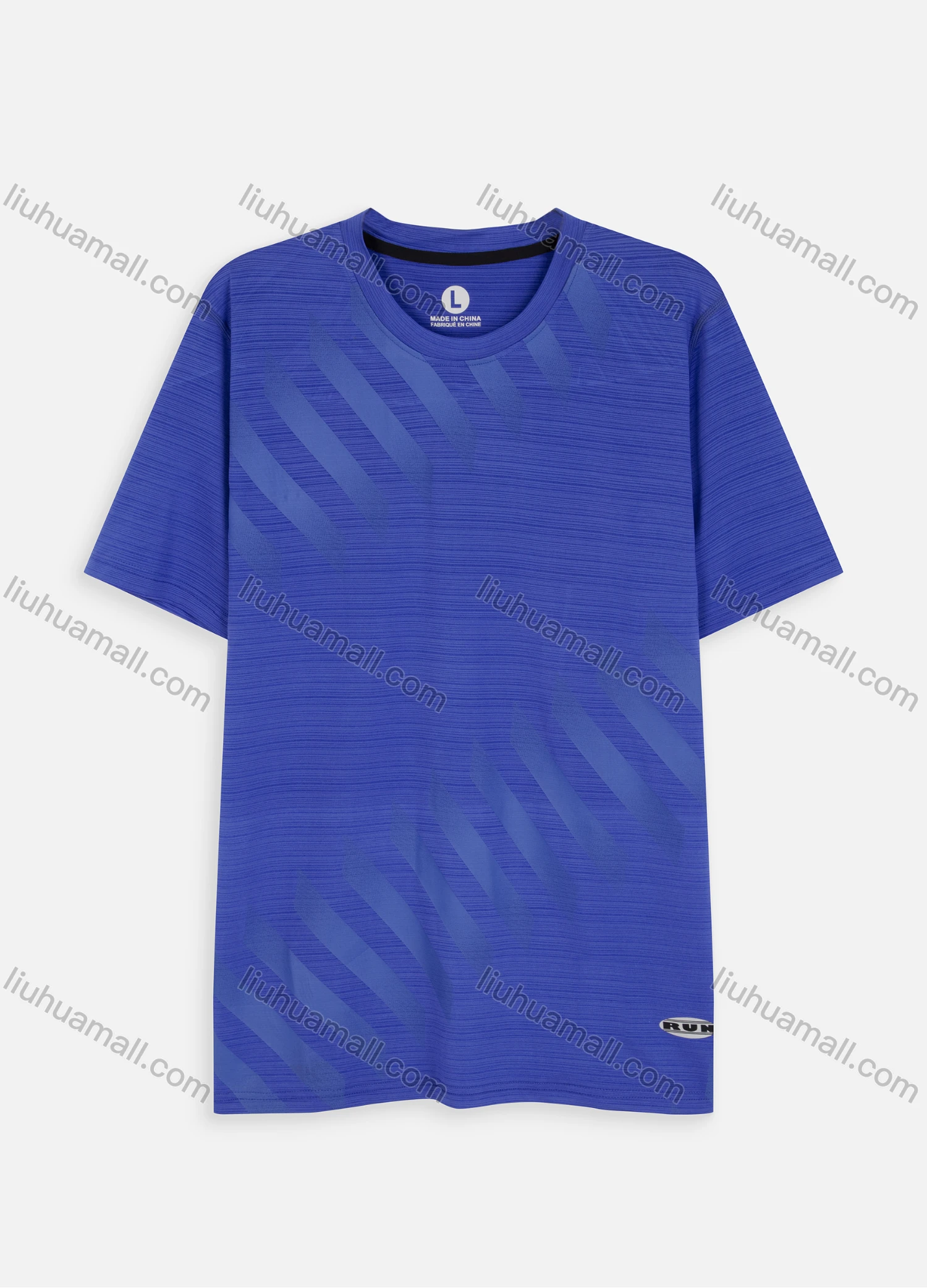 Wholesale Men's Athletic Sporty Breathable Short Sleeve Gradient Striped T-shirt - Liuhuamall