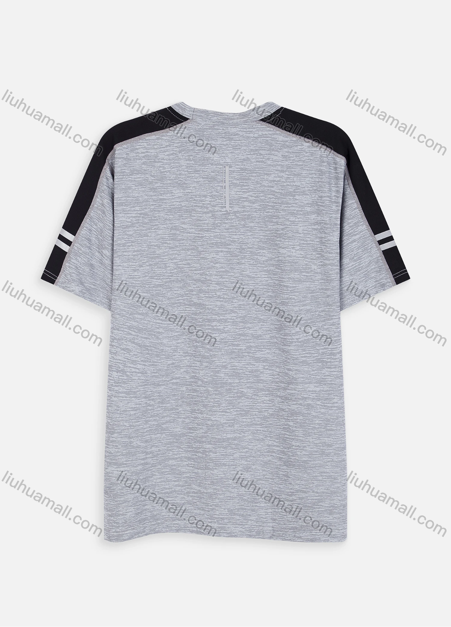 Wholesale Men's Athletic Workout Sporty Breathable Short Sleeve Shoulder Splicing Color T-shirt H825# - Liuhuamall