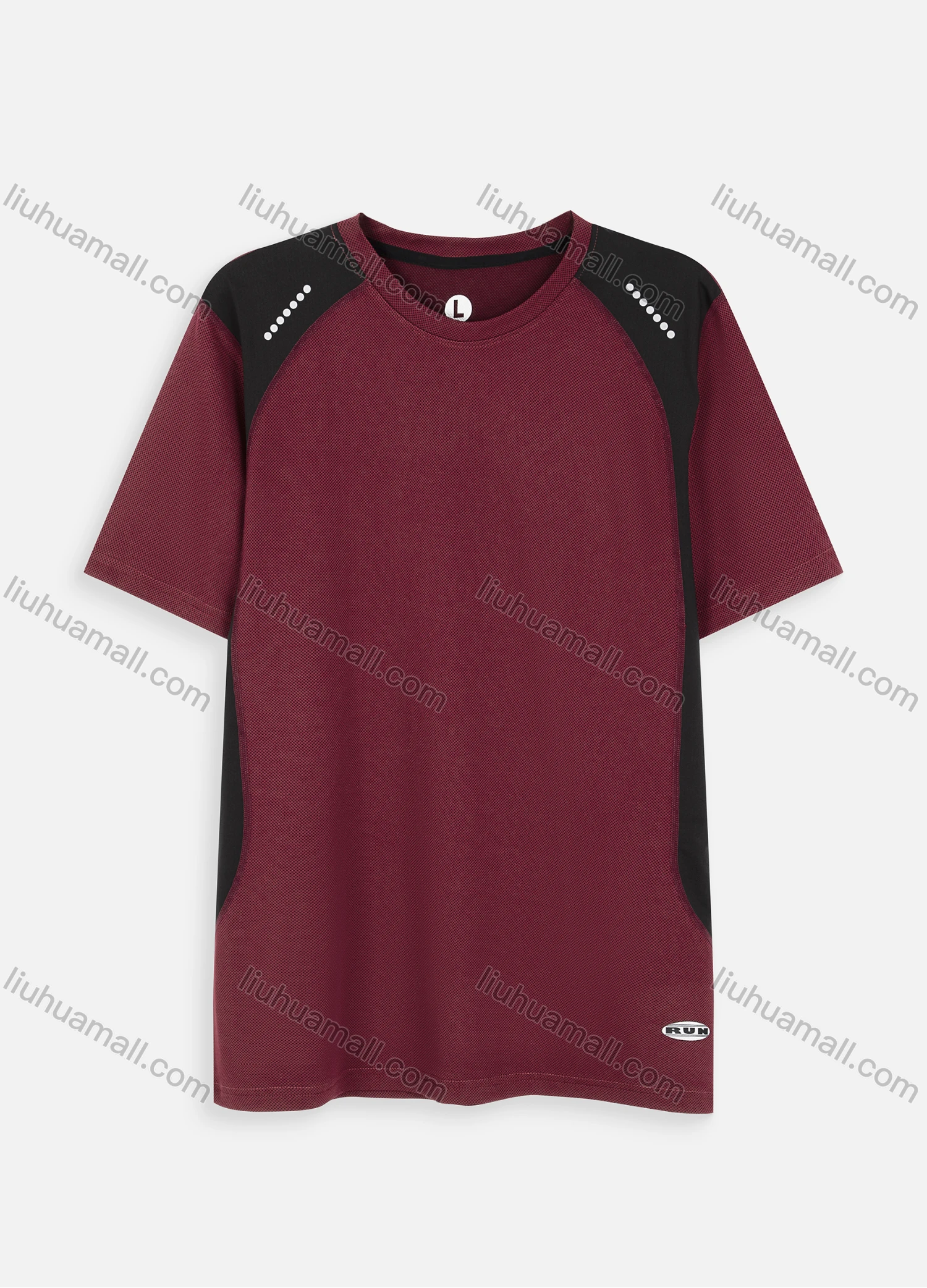 Wholesale Men's Athletic Workout Sporty Breathable Mesh Short Sleeve Splicing T-shirt Z817# - Liuhuamall