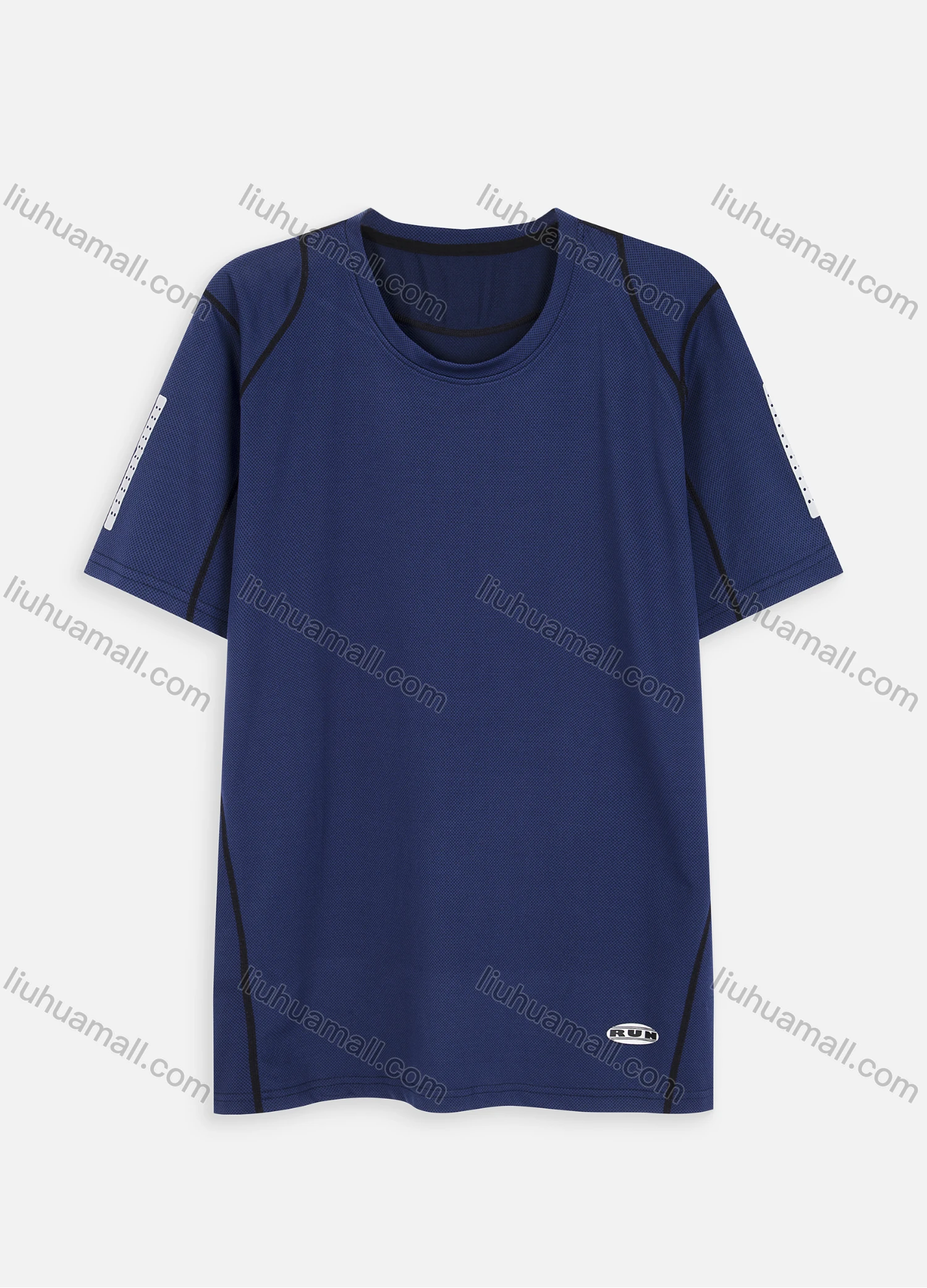 Wholesale Men's Athletic Workout Sporty Breathable Mesh Short Sleeve Topstitch Sewing T-shirt Z818# - Liuhuamall