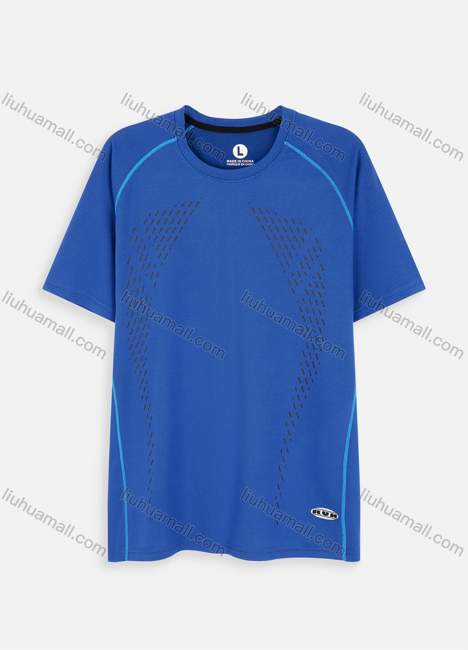 Wholesale Men's Athletic Workout Sporty Breathable Mesh Short Sleeve Print T-shirt Z819# - Liuhuamall