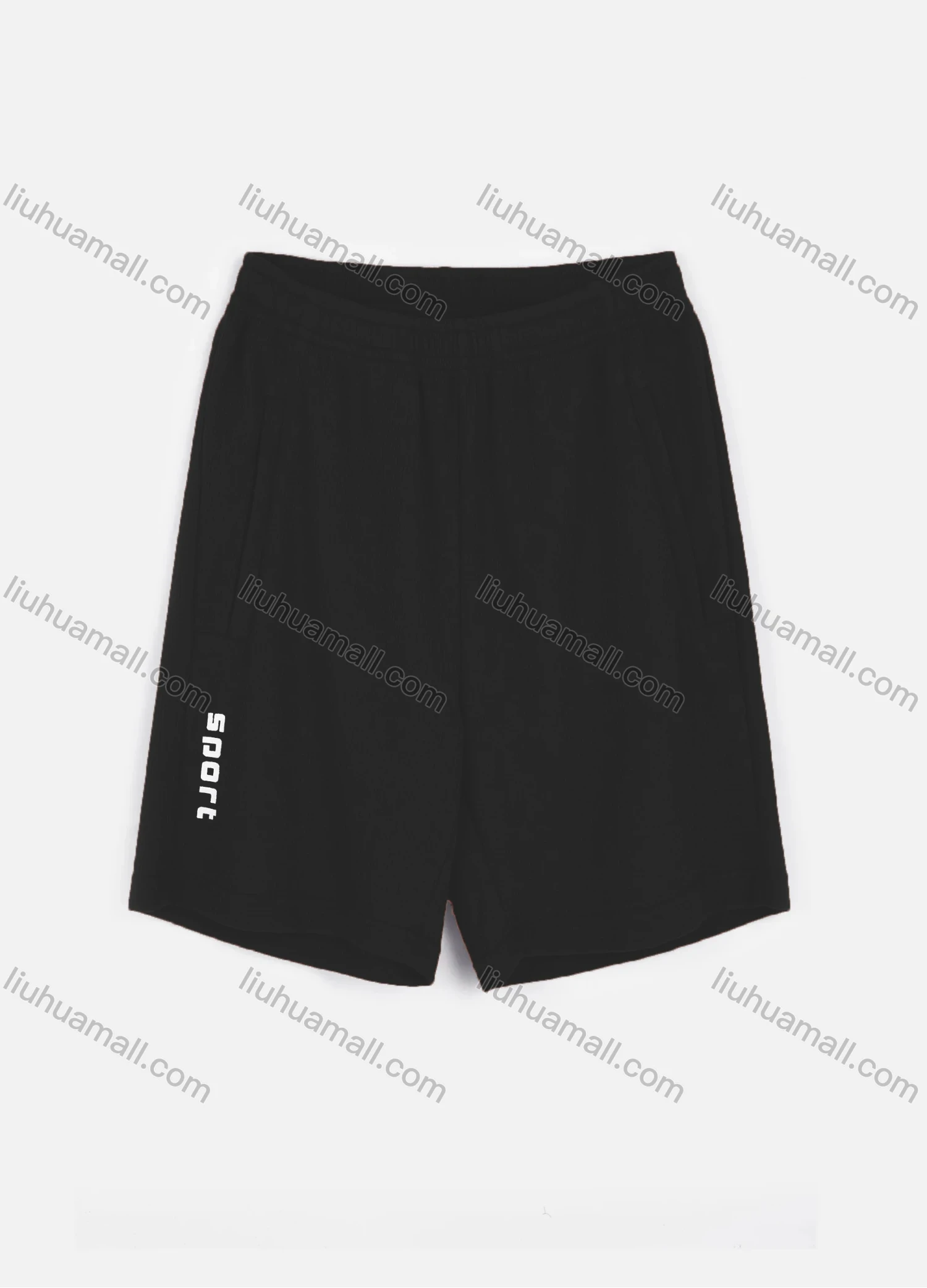 Wholesale Men's Athletic Elastic Waist Letter Print Waffle Knit Plain Shorts - Liuhuamall