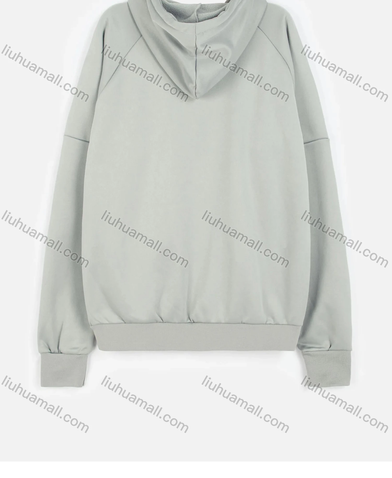Wholesale Men's Casual Long Sleeve Drawstring Full Zip Hoodies With Kangaroo Pocket - Liuhuamall