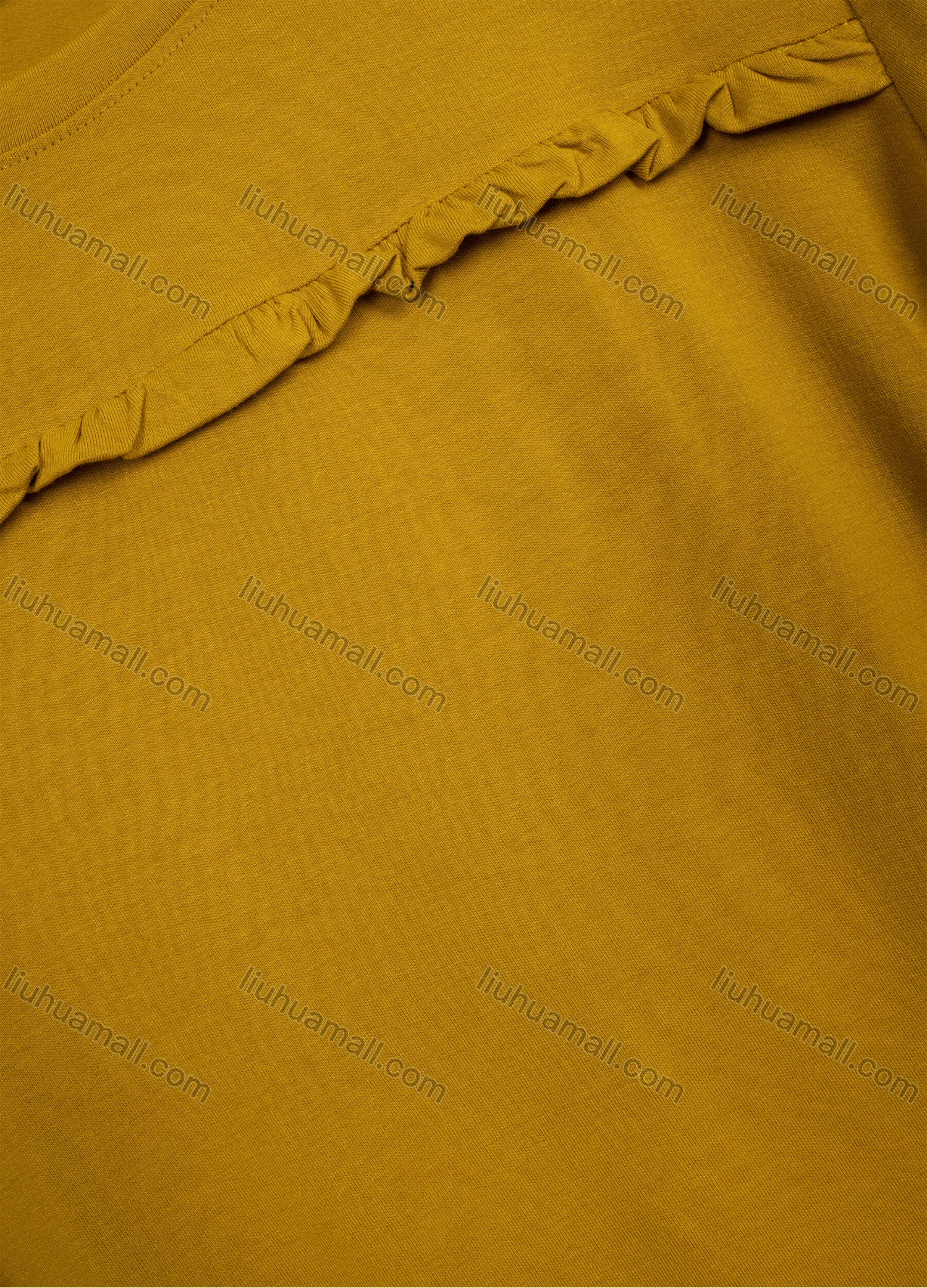 Wholesale Women's Casual Long Sleeve Ruffle Trim Plain Top&Sweatpant Sets 8392# - Liuhuamall