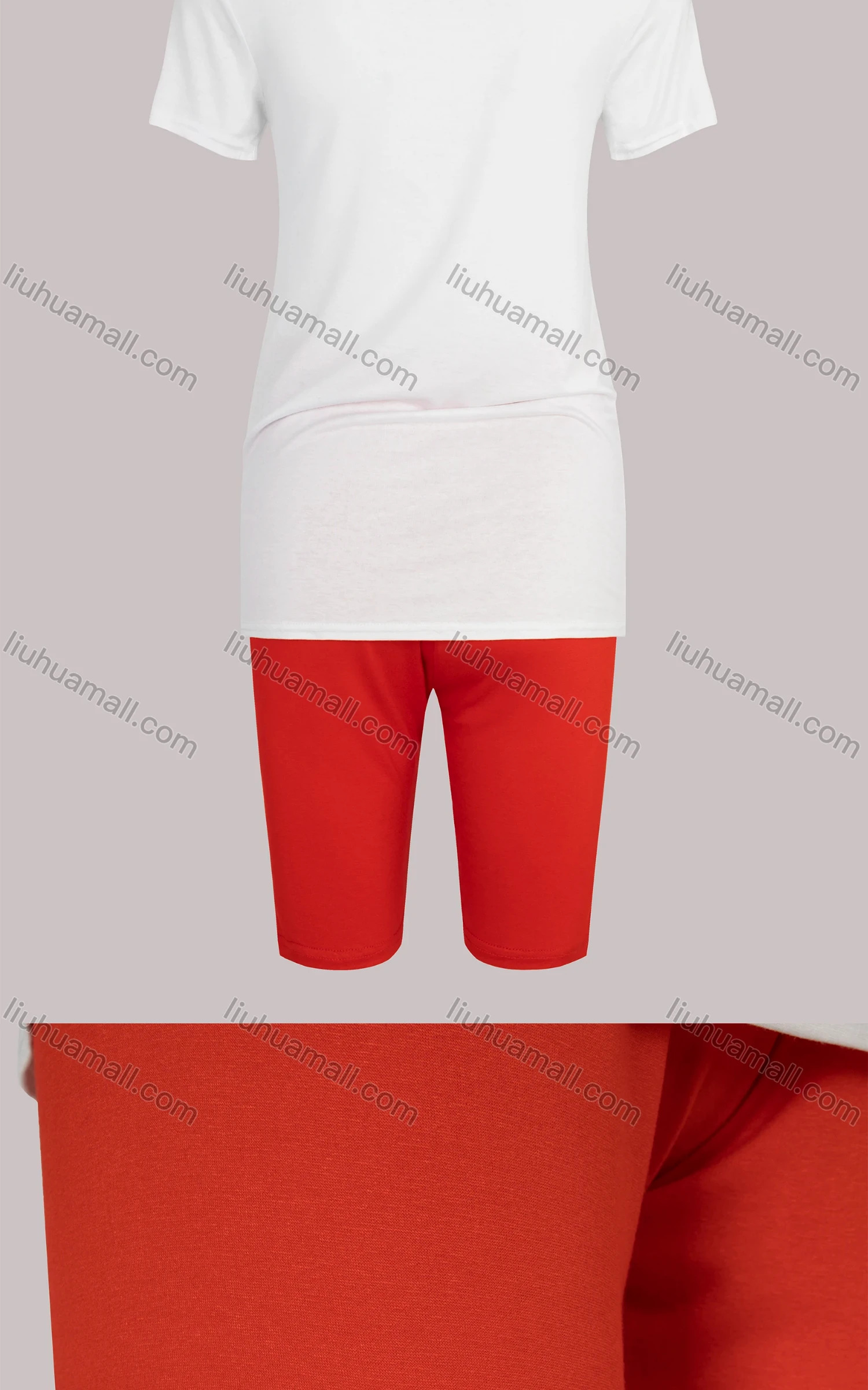 Wholesale Women's Casual Short Sleeve Card Print Top & Shorts Sets - Liuhuamall