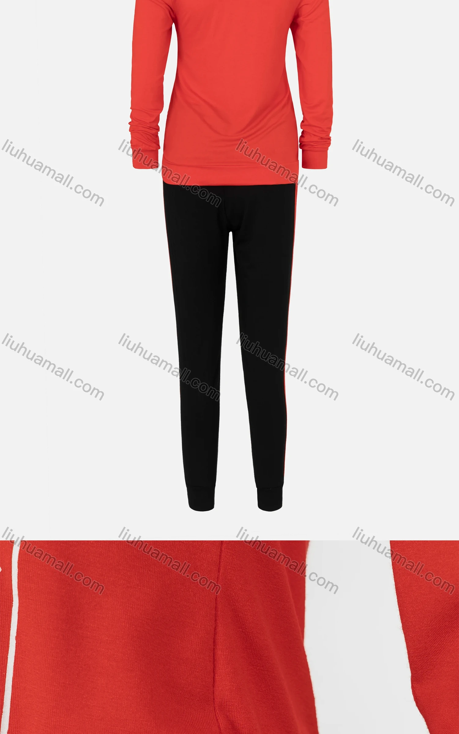 Wholesale Women's Casual Long Sleeve Playing Card Print Top & Striped Sweatpants Sets - Liuhuamall