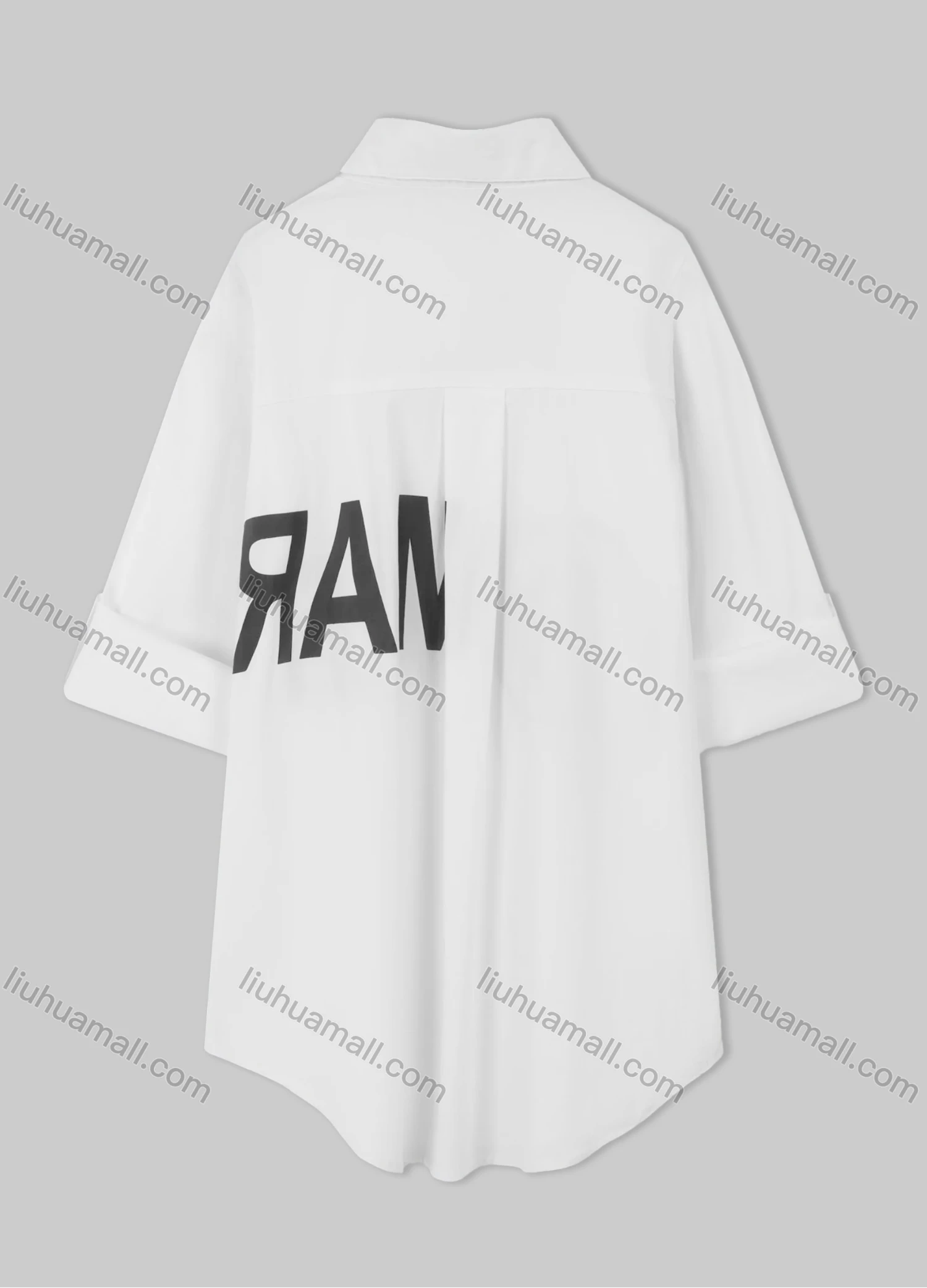 Wholesale Women's Casual 3/4 Sleeve Button Down Lace Rhinestone Letter Print Tunic Blouse - Liuhuamall