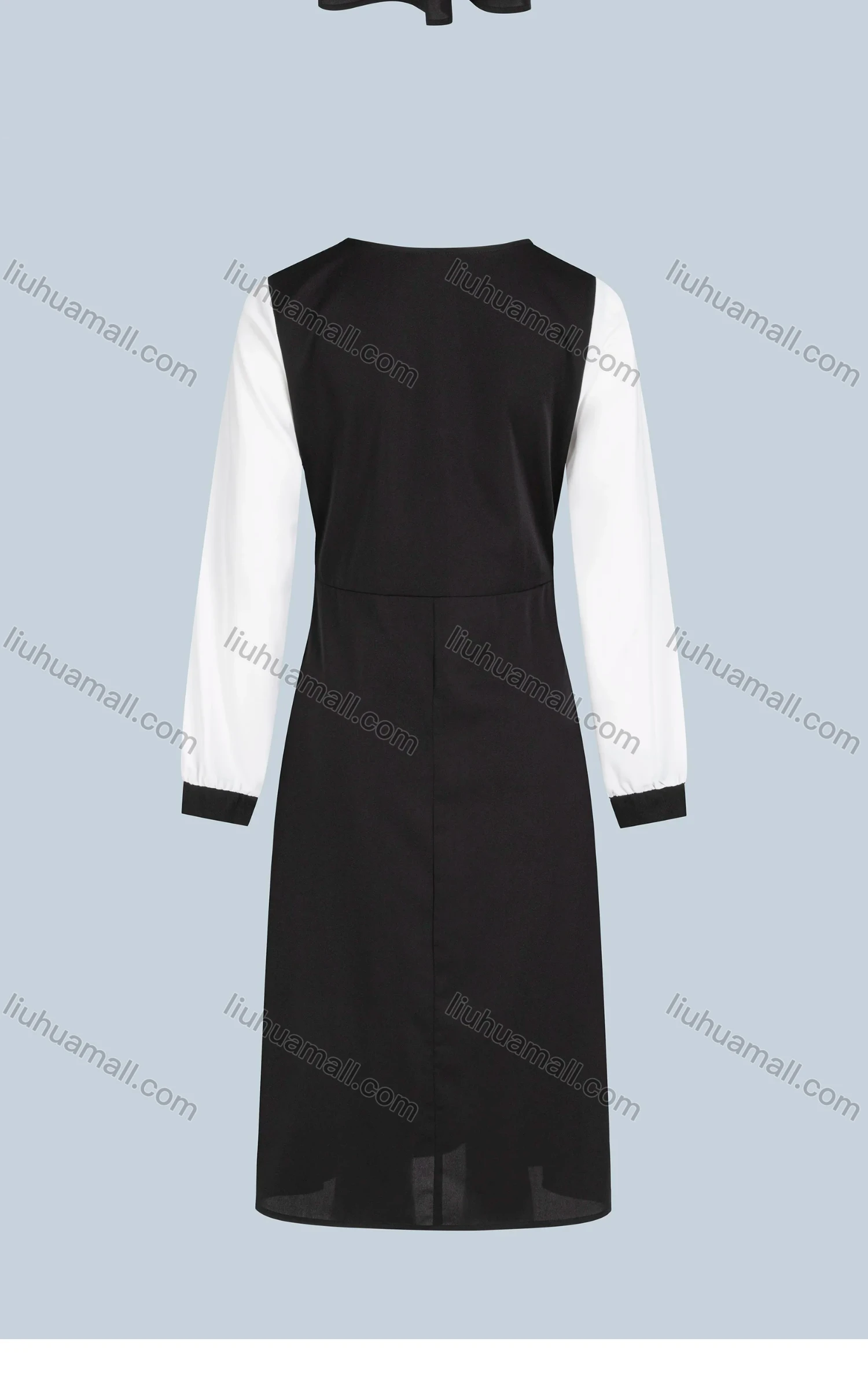 Wholesale Women's Two Tone Guipure Lace Peter Pan Collar Raglan sleeve Button Midi Dress FS833# - Liuhuamall