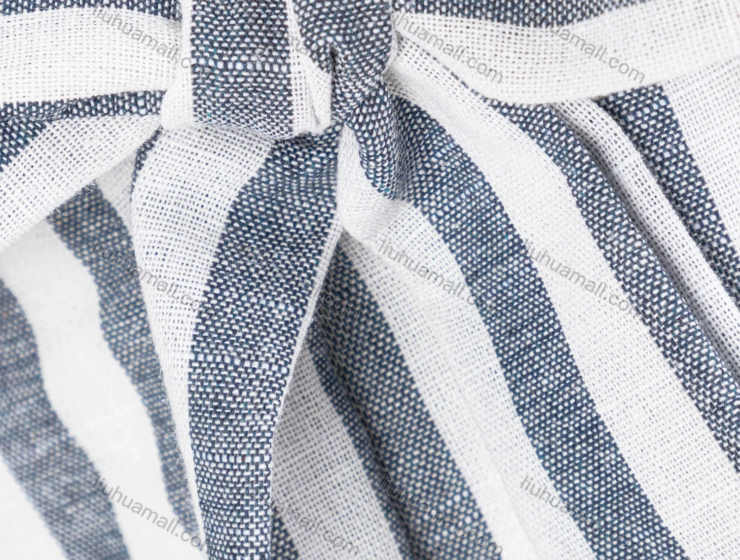 Wholesale Women's Linen Two Tone Vertical Stripe Tie Side Shorts - Liuhuamall