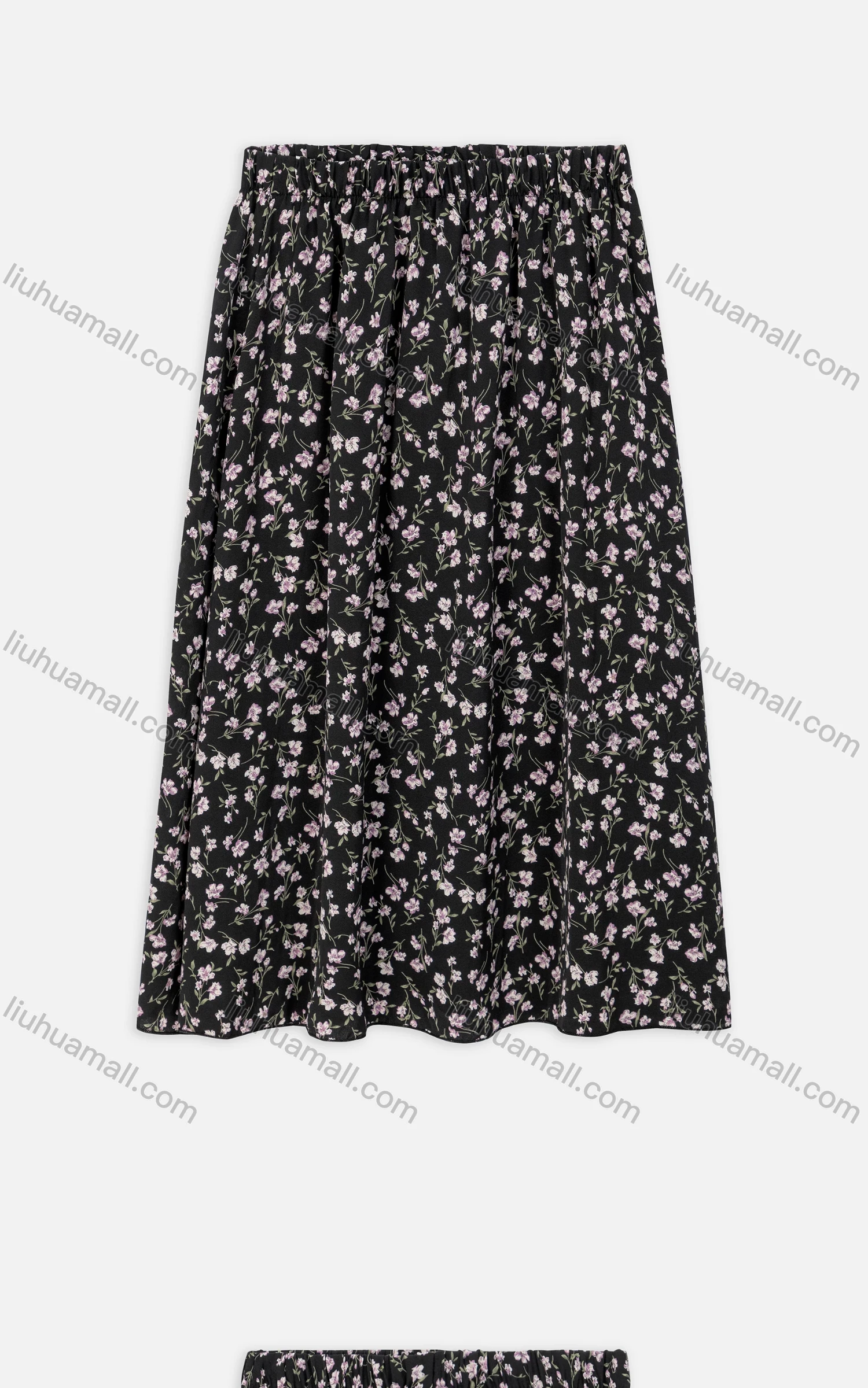 Wholesale Women's Ditsy Floral Print Higt Waist Midi Skirt - Liuhuamall
