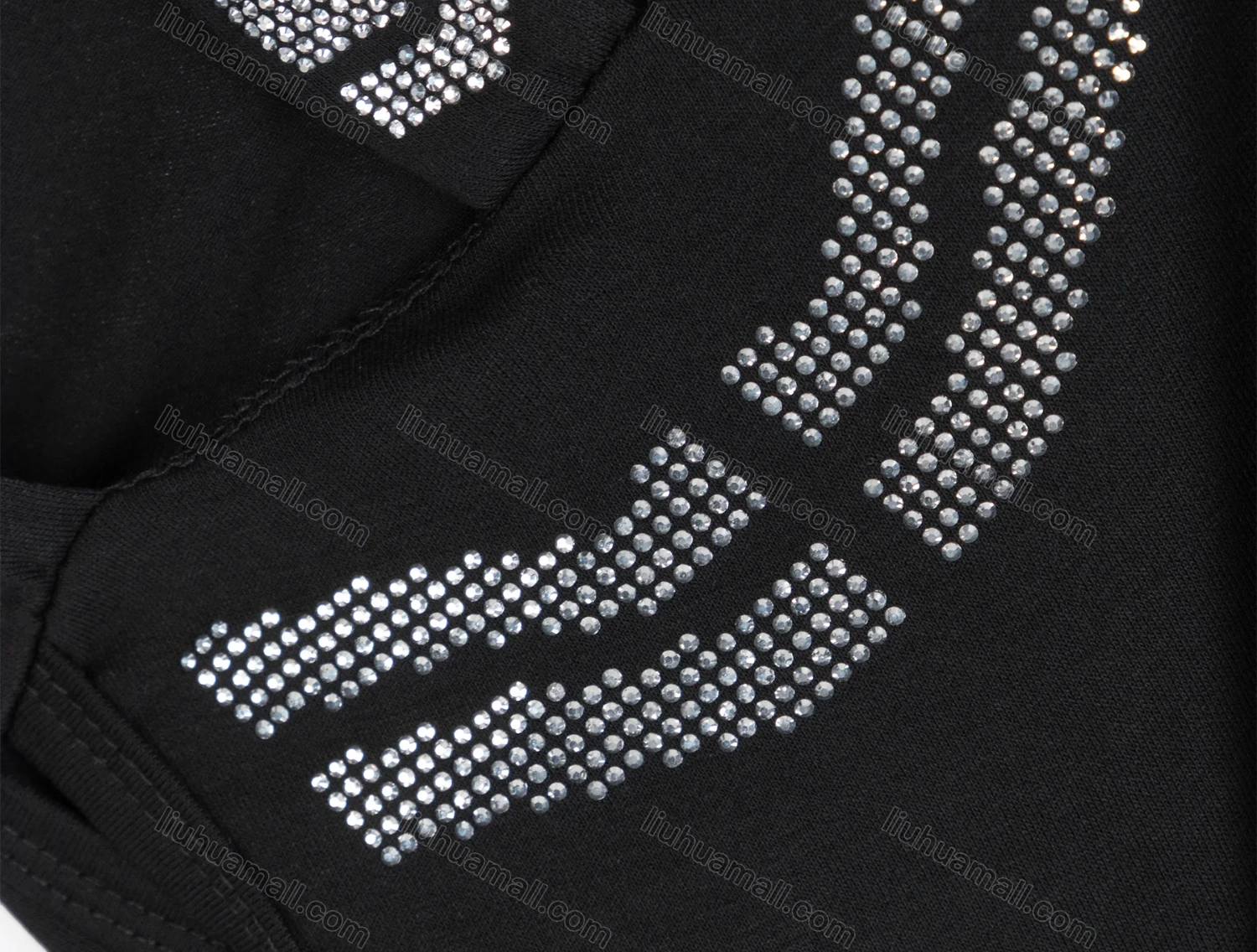 Wholesale Women's Casual Plain Batwing Sleeve Cut Out Cold Shoulder Rhinestone Blouse - Liuhuamall