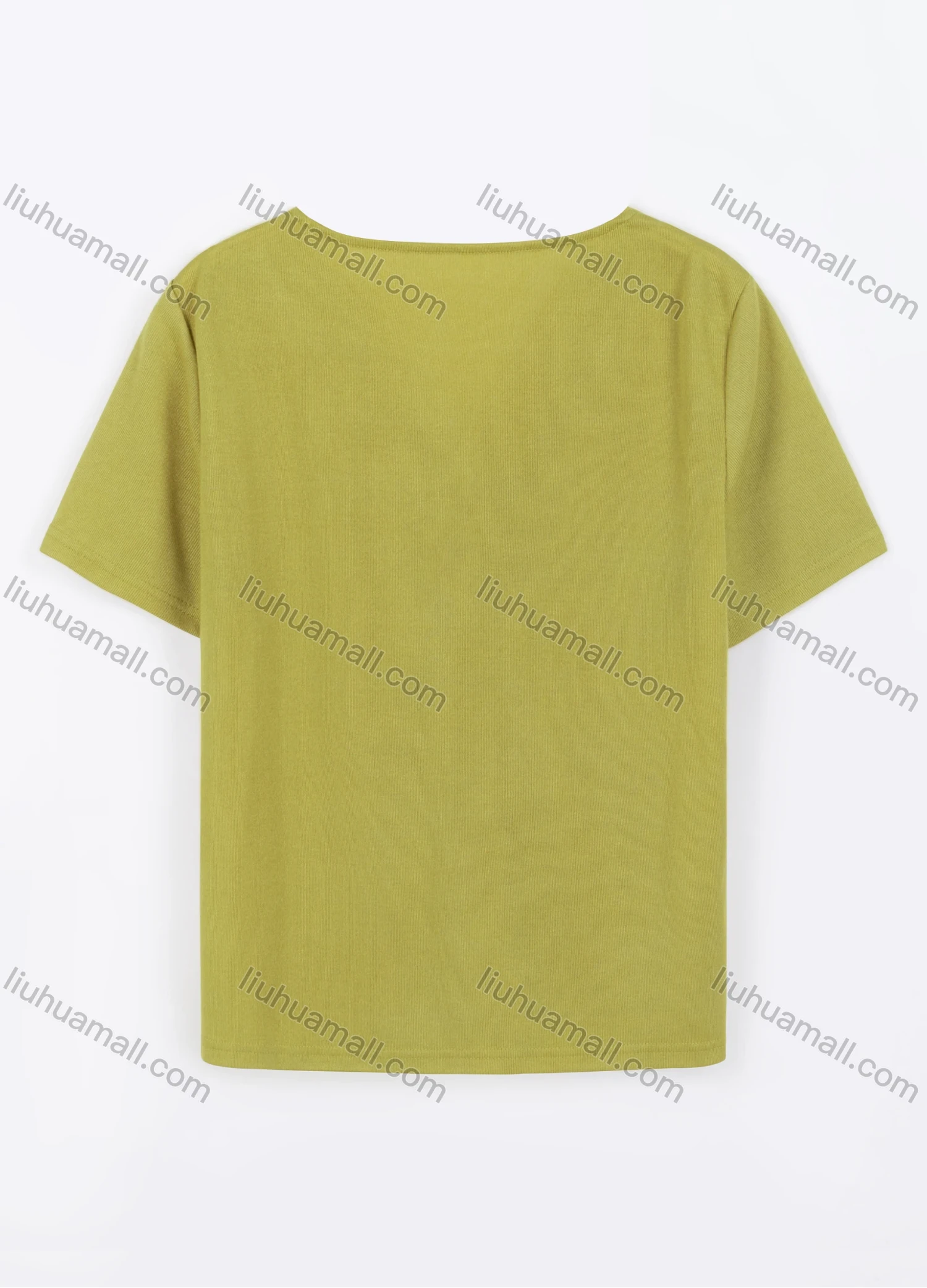 Wholesale Women's Casual Plain V Neck Short Sleeve Twist Crossover Front Blouse - Liuhuamall