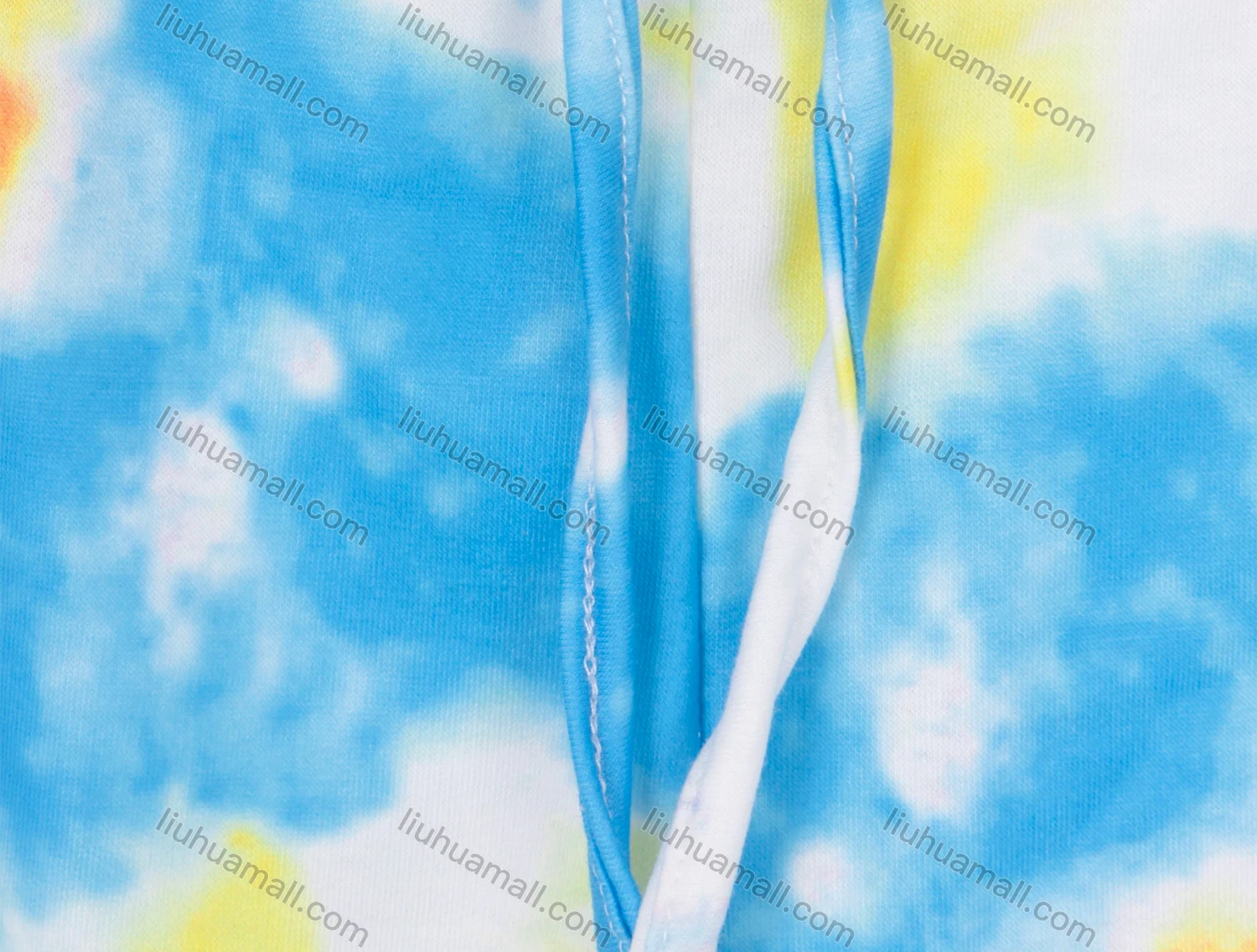 Wholesale Women's Tie Dye Casual Short Sleeve Hooded Crop Top & Drawstring Pocket Shorts Sets - Liuhuamall