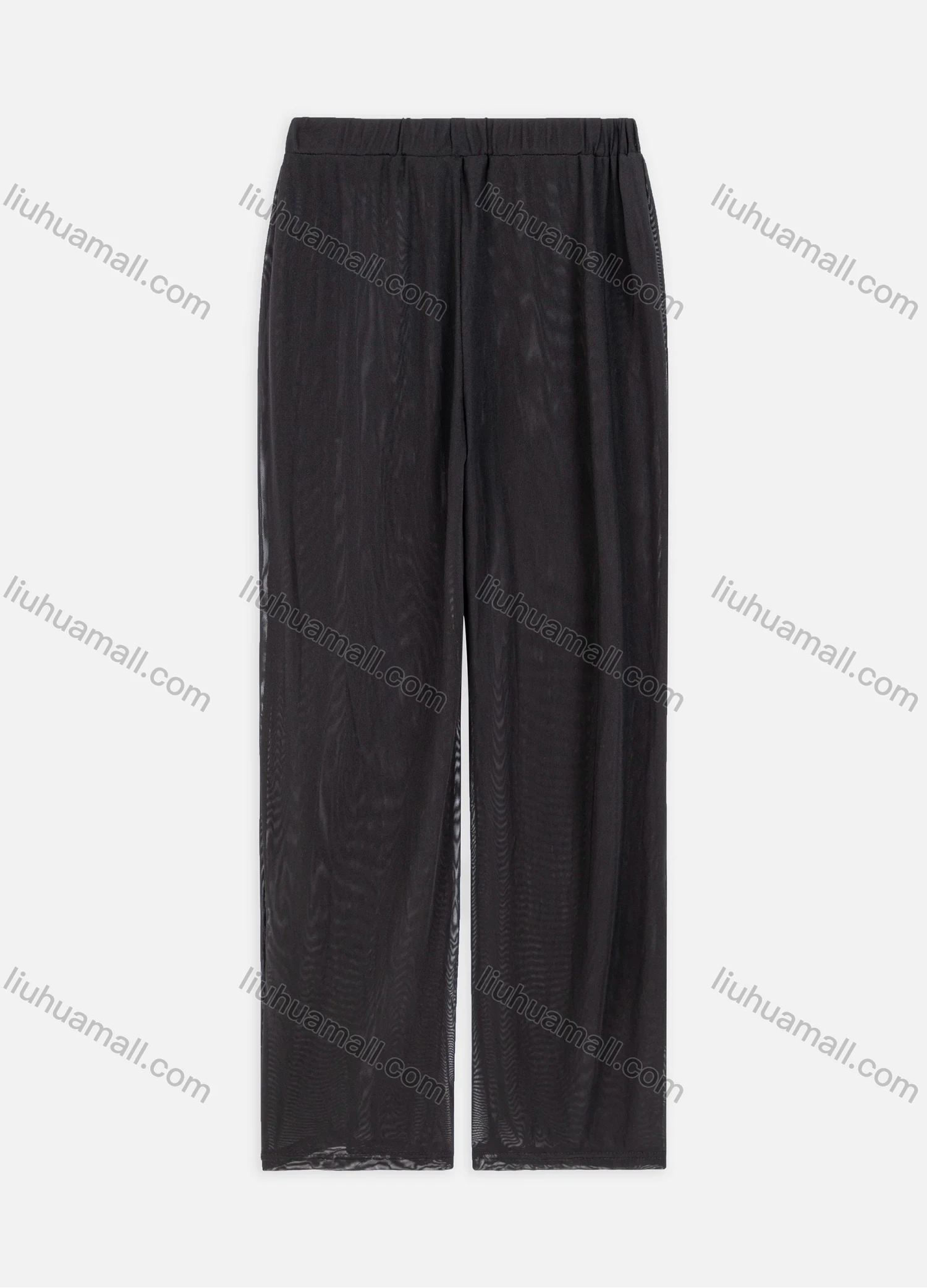 Wholesale Women's Vacation Plain Mesh Hollow Out Loose Fit Wide-leg Pants - Liuhuamall