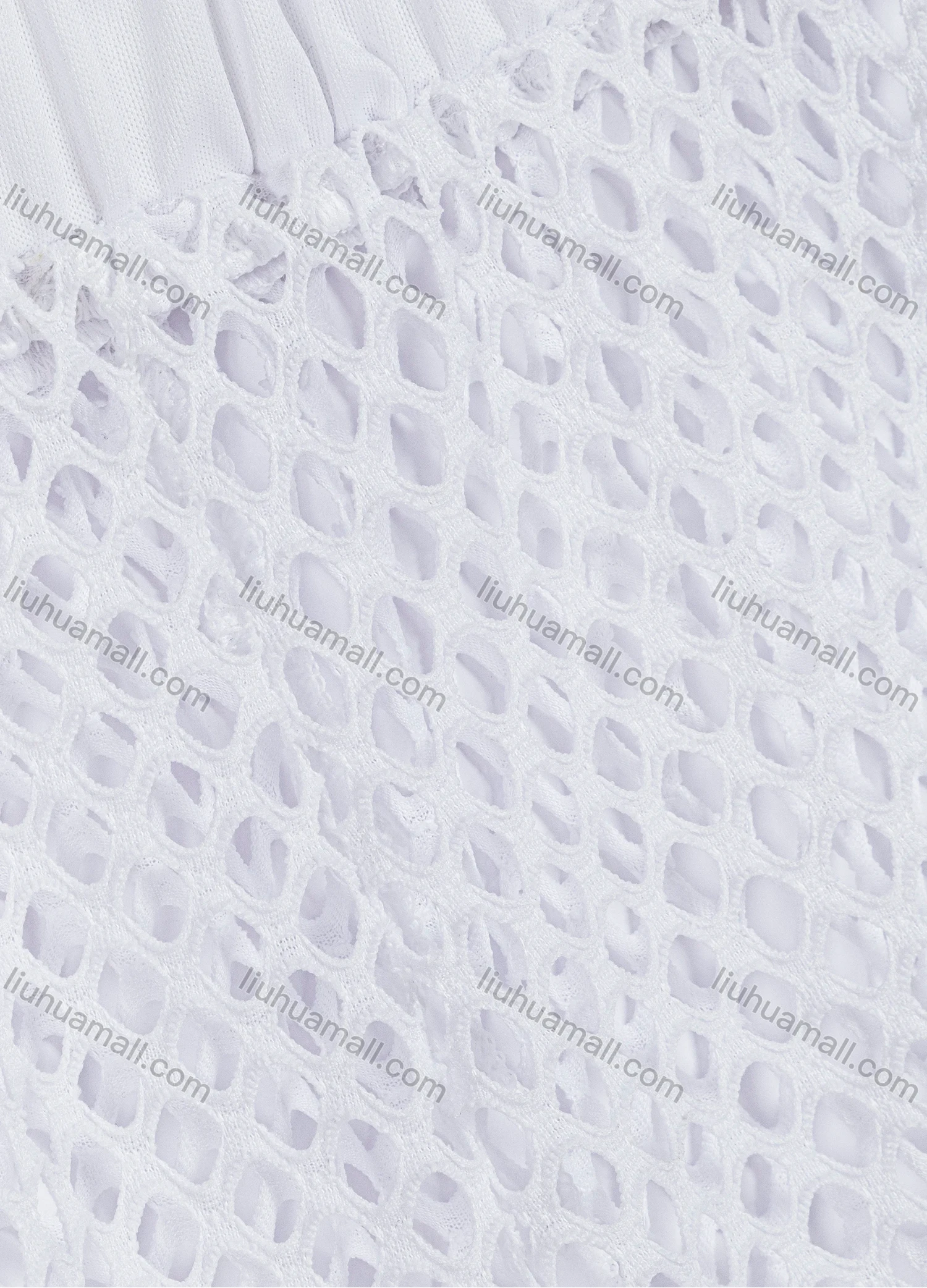 Wholesale Women's Vacation Plain Mesh Breathable Hollow Out Loose Fit Wide-leg Pants - Liuhuamall