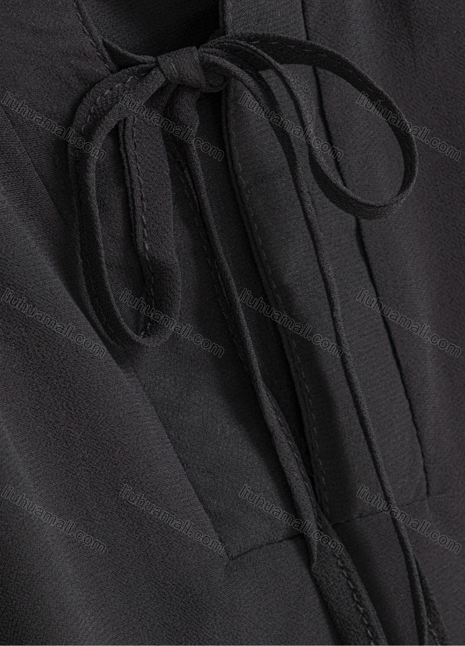 Wholesale Women's Sexy Deep V Neck Mesh Tie Front See Through Cover Up Dress 841781# - Liuhuamall