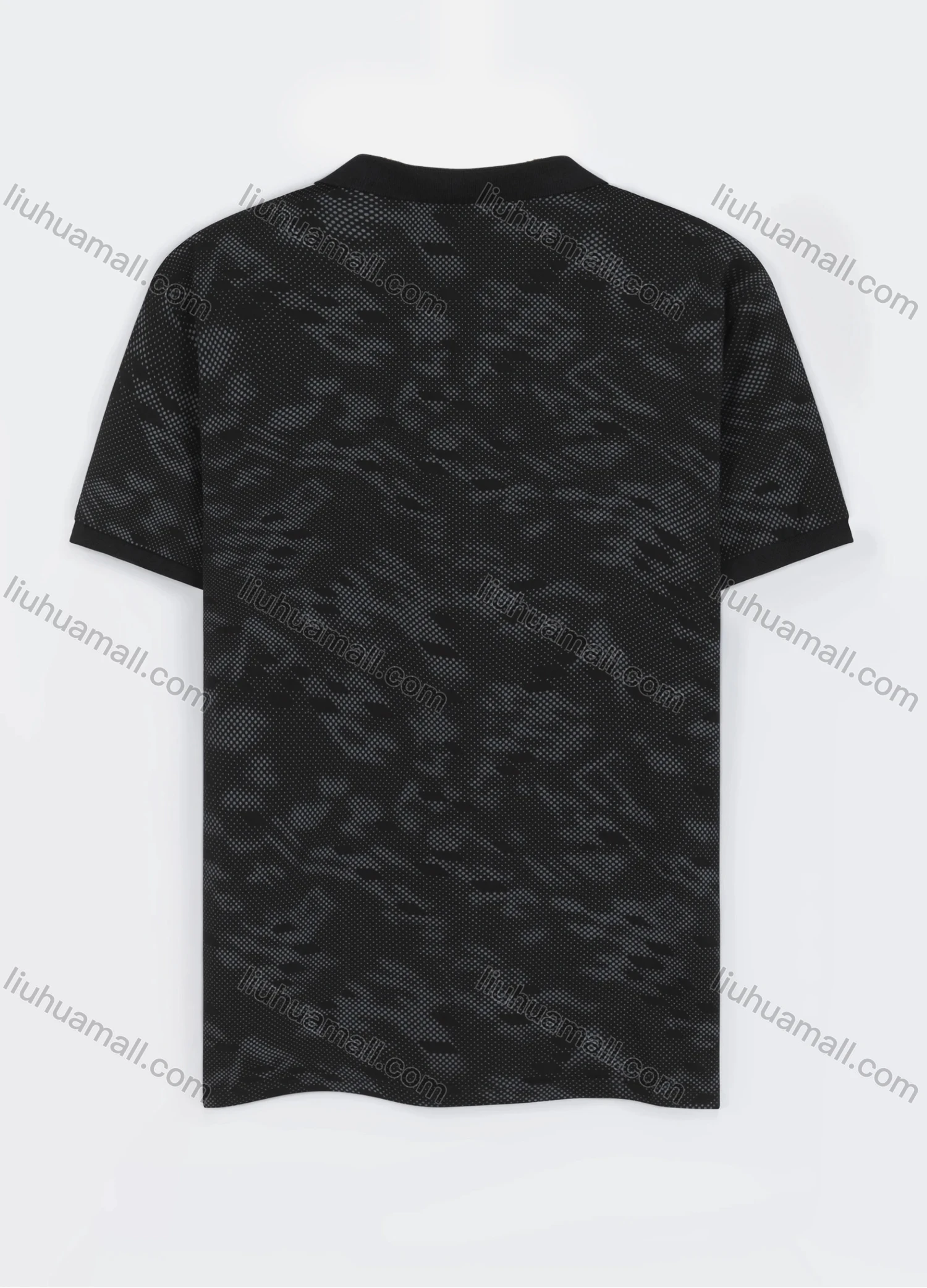 Wholesale Men's Casual Short Sleeve Camouflage Print Button Front Polo Shirts - Liuhuamall