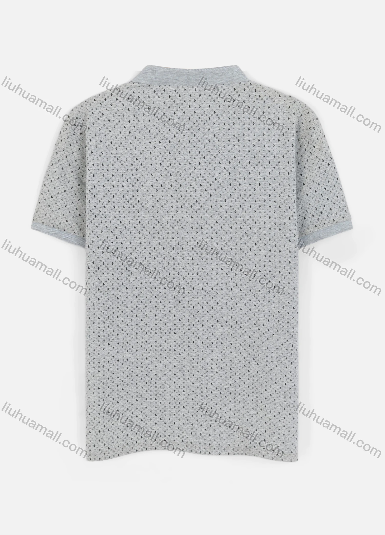 Wholesale Men's Casual Short Sleeve Allover Print Button Polo Shirts - Liuhuamall