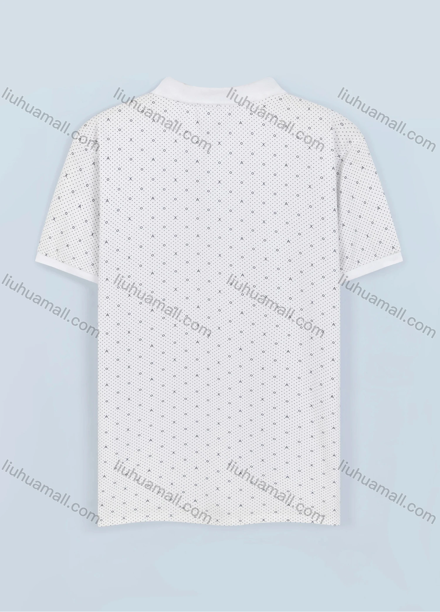 Wholesale Men's Casual Short Sleeve Allover Print Button Front Polo Shirts - Liuhuamall