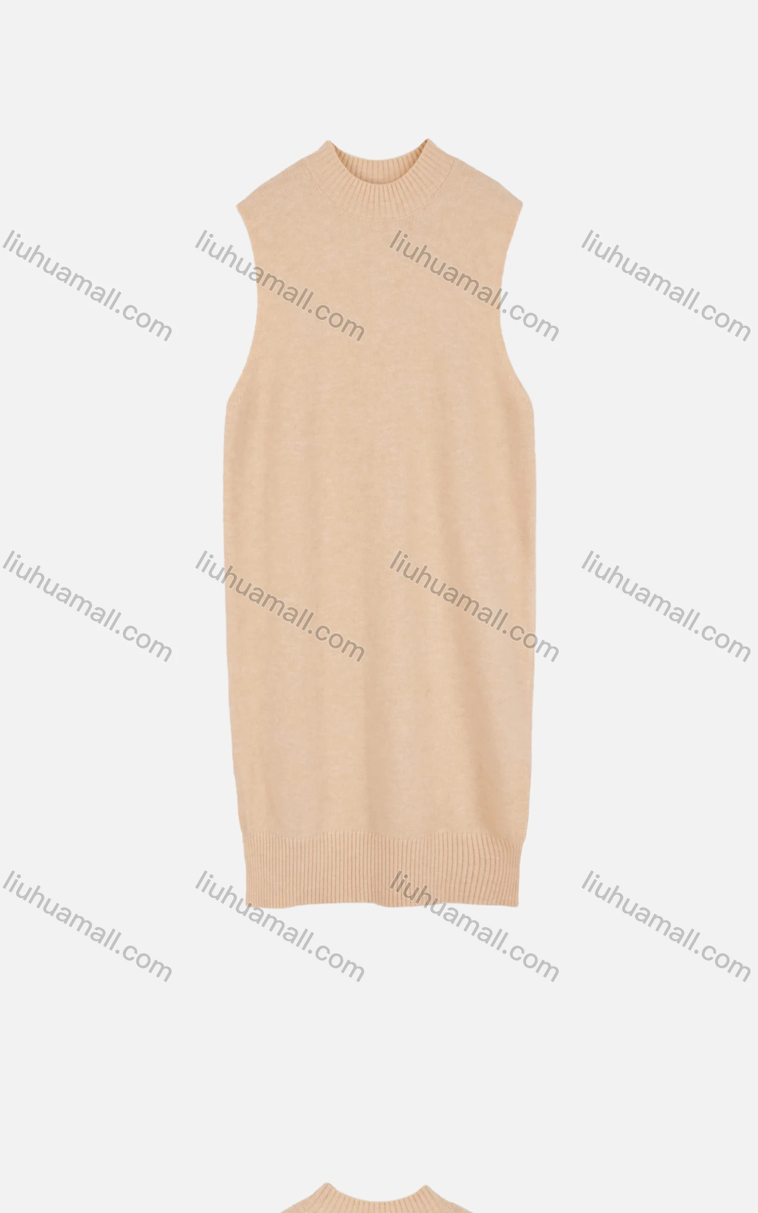 Wholesale Women's Casual Plain Side Slit Midi Sweater Dress - Liuhuamall