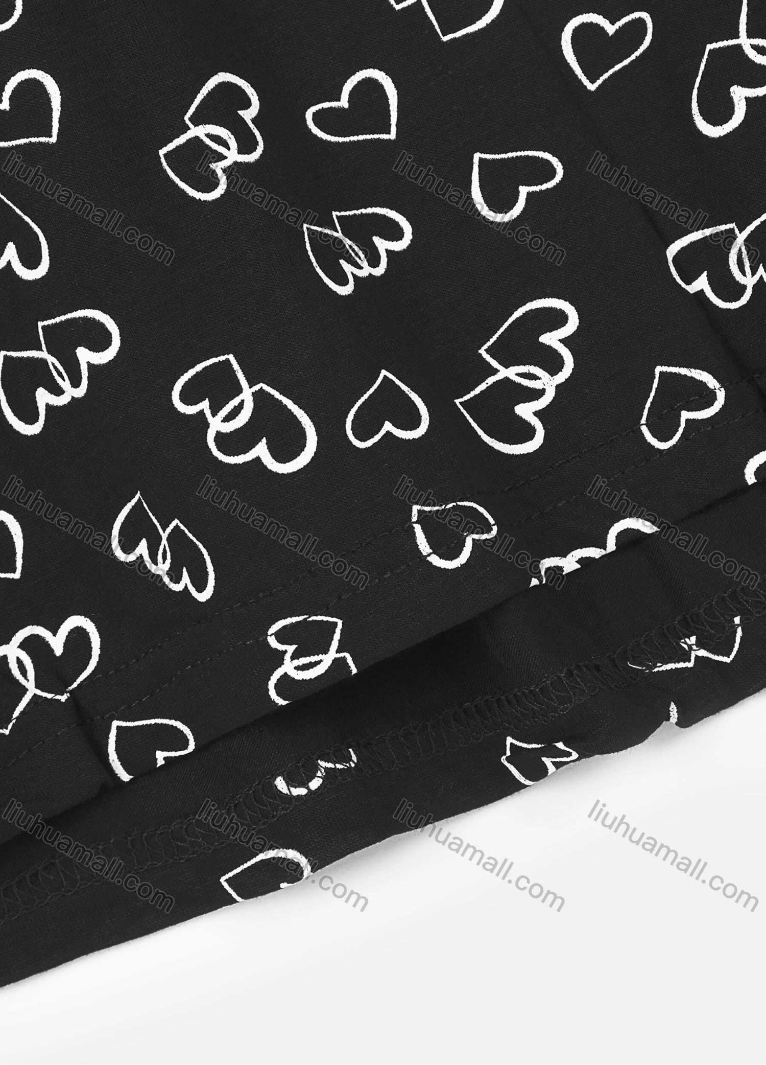 Wholesale Women's Casual Heart Print A-line Maxi Skirts 1135# - Liuhuamall