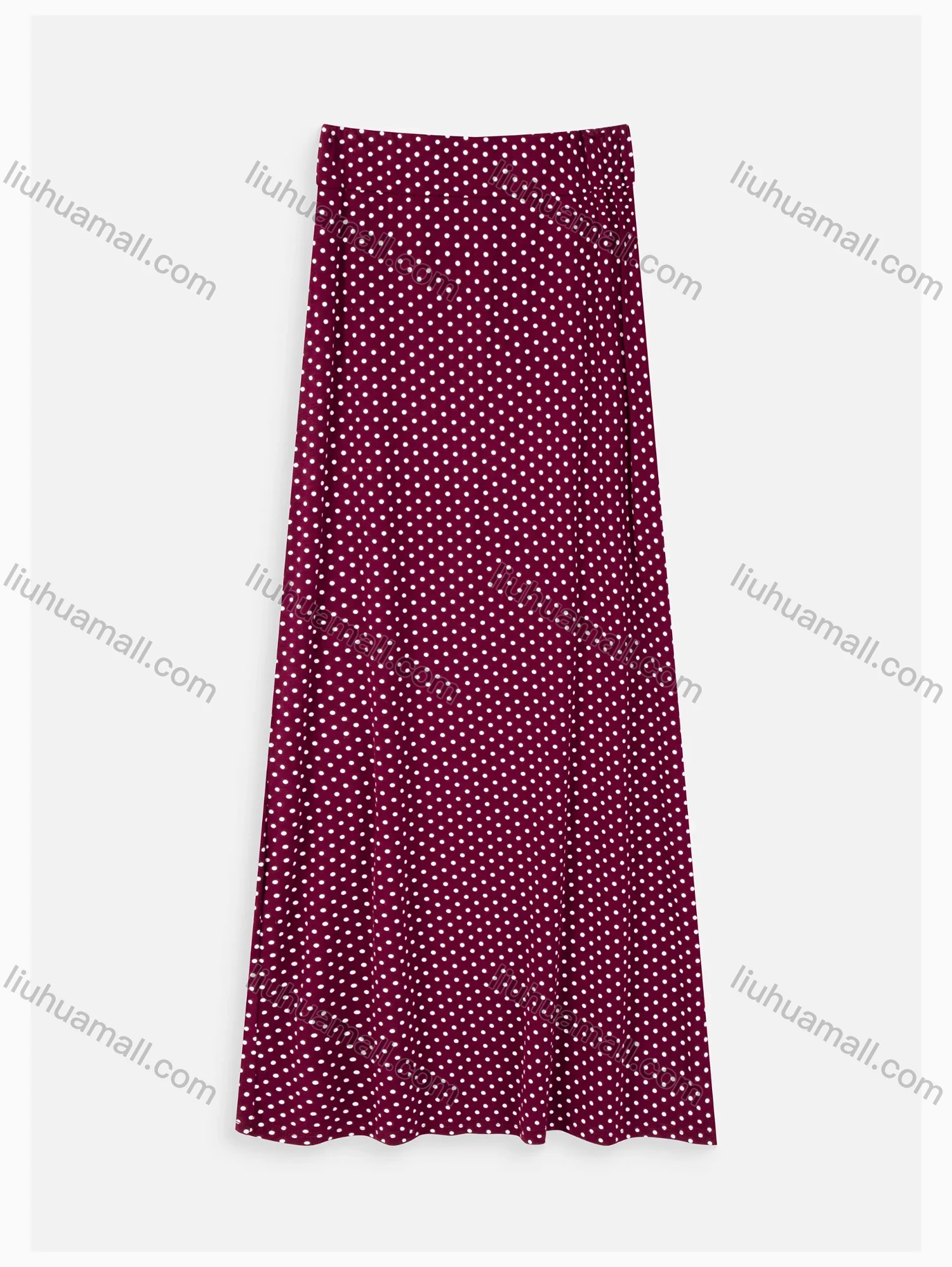 Wholesale Women's Casual Polka Dots Print A-line Maxi Skirts 1135# - Liuhuamall
