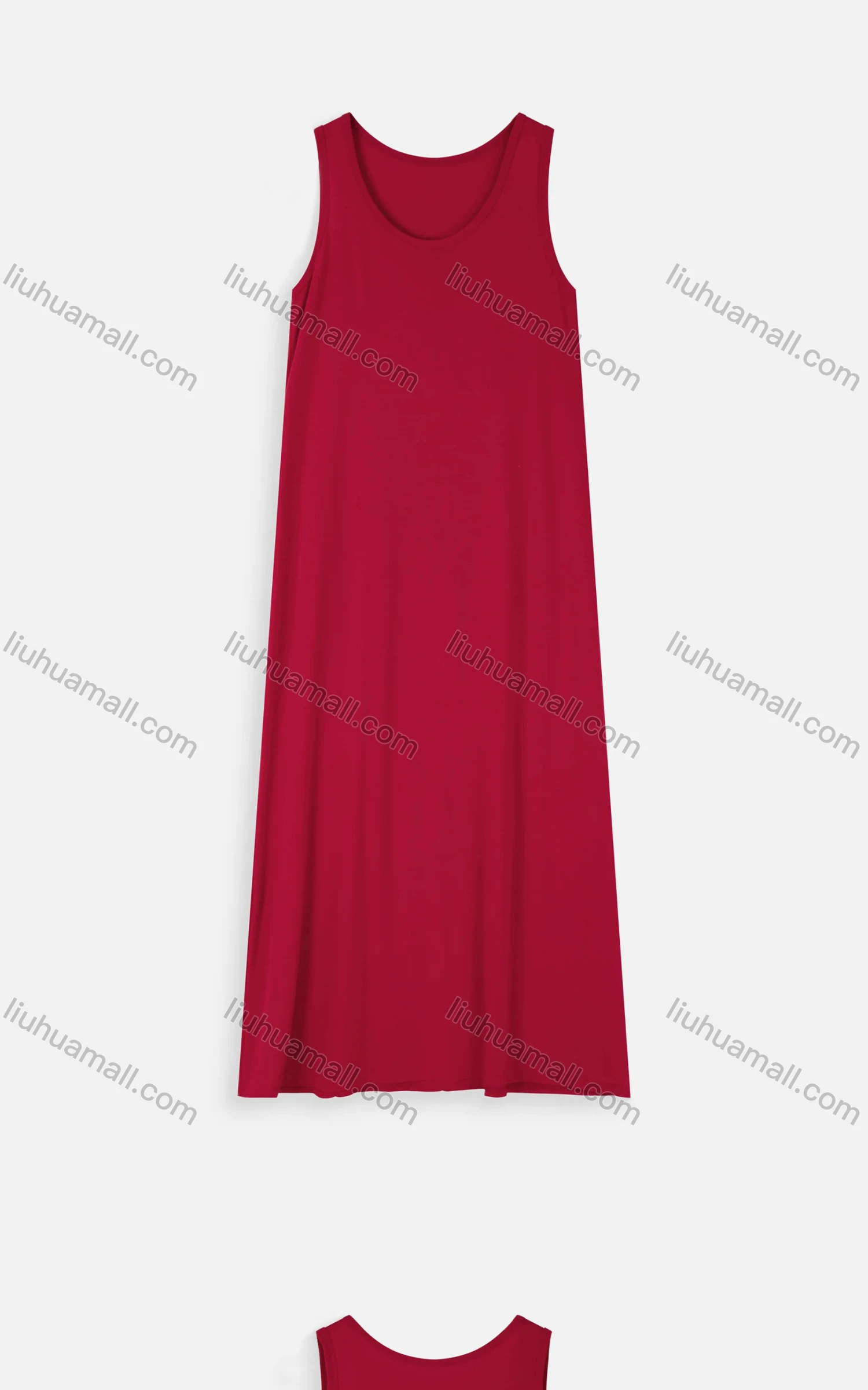 Wholesale Women's Casual Scoop Neck Sleeveless Plain Maxi Tank Dress 089# - Liuhuamall