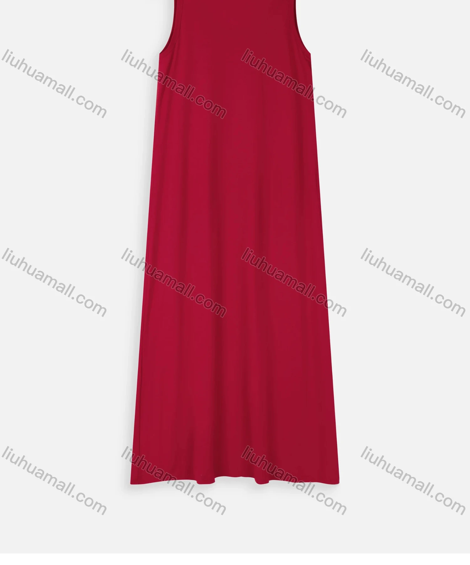 Wholesale Women's Casual Scoop Neck Sleeveless Plain Maxi Tank Dress 089# - Liuhuamall