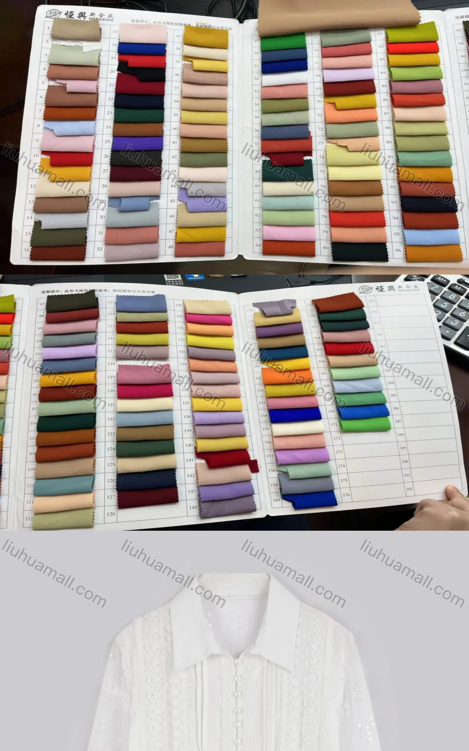 Wholesale Women's Casual Plain Lace Appliques Pearl Button Down Long Sleeve Shirt - Liuhuamall