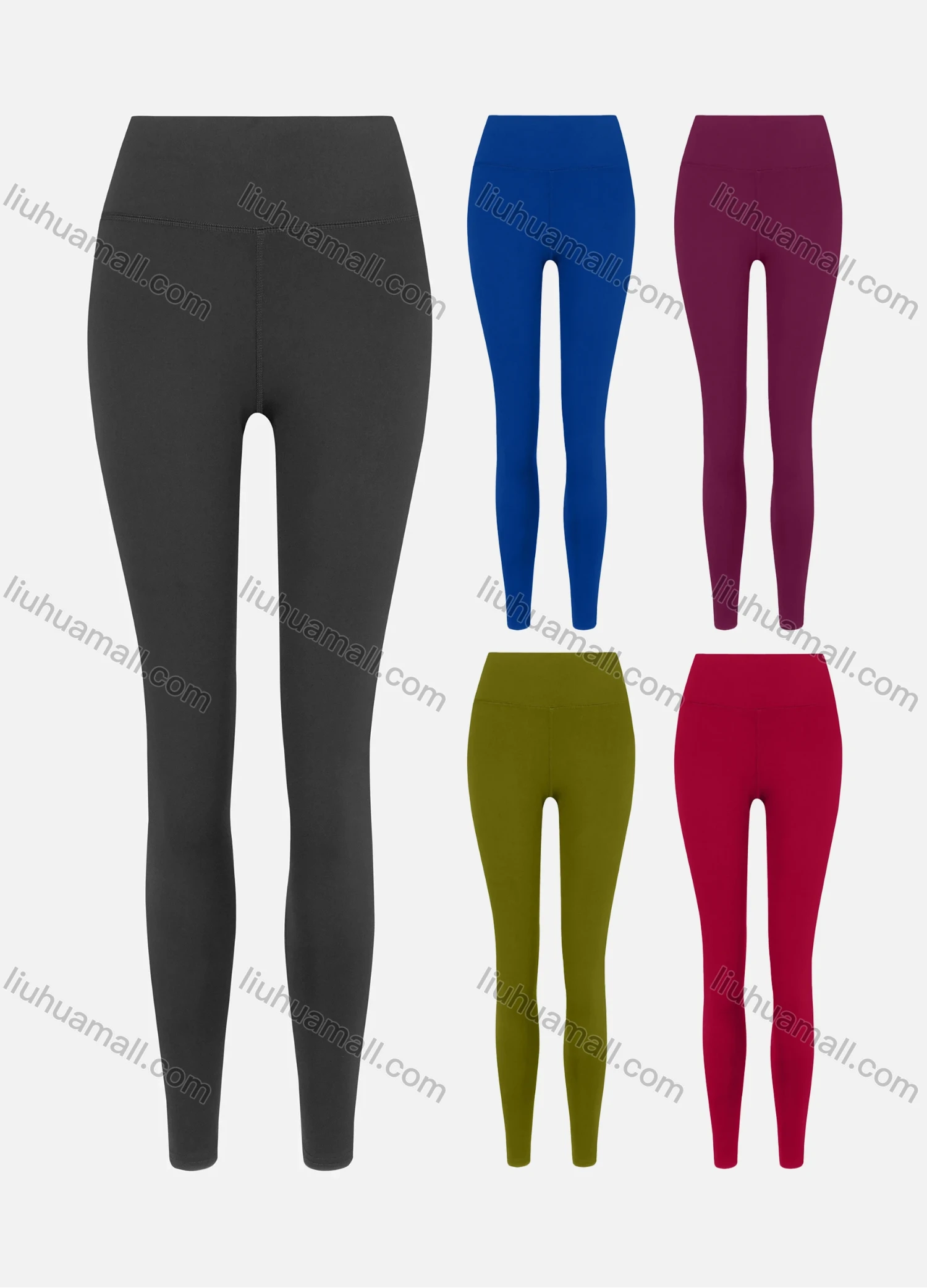 Wholesale Women's Sporty High Waist Topstitch Sewing Elastic Leggings - Liuhuamall