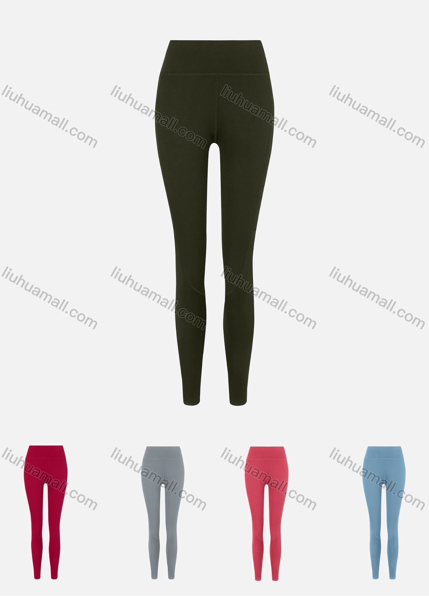 Wholesale Women's Sporty Plain High Waist Striped Sheer Mesh Elastic Leggings - Liuhuamall