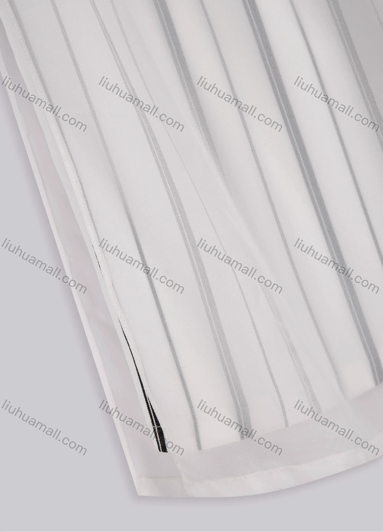 Wholesale Women's Casual Loose Fit Back Zip Striped Wide Leg Pants 18042# - Liuhuamall