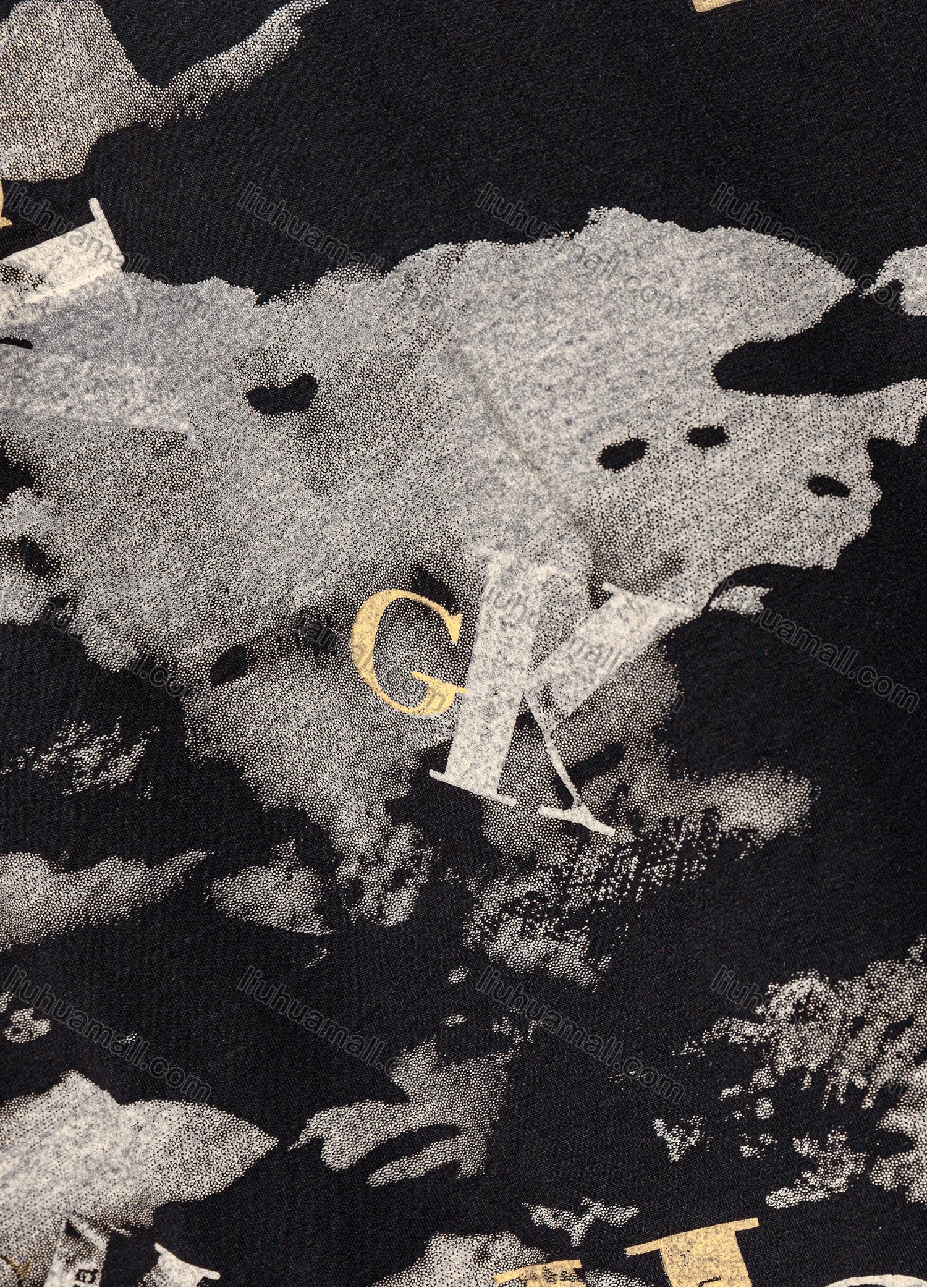 Wholesale Men's Plus Size Casual Round-neck Short Sleeve Letters Graphic Camo Tee - Liuhuamall