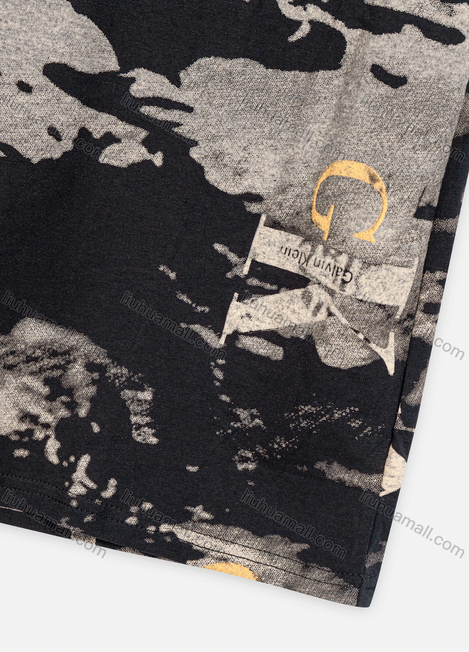 Wholesale Men's Plus Size Casual Round-neck Short Sleeve Letters Graphic Camo Tee - Liuhuamall