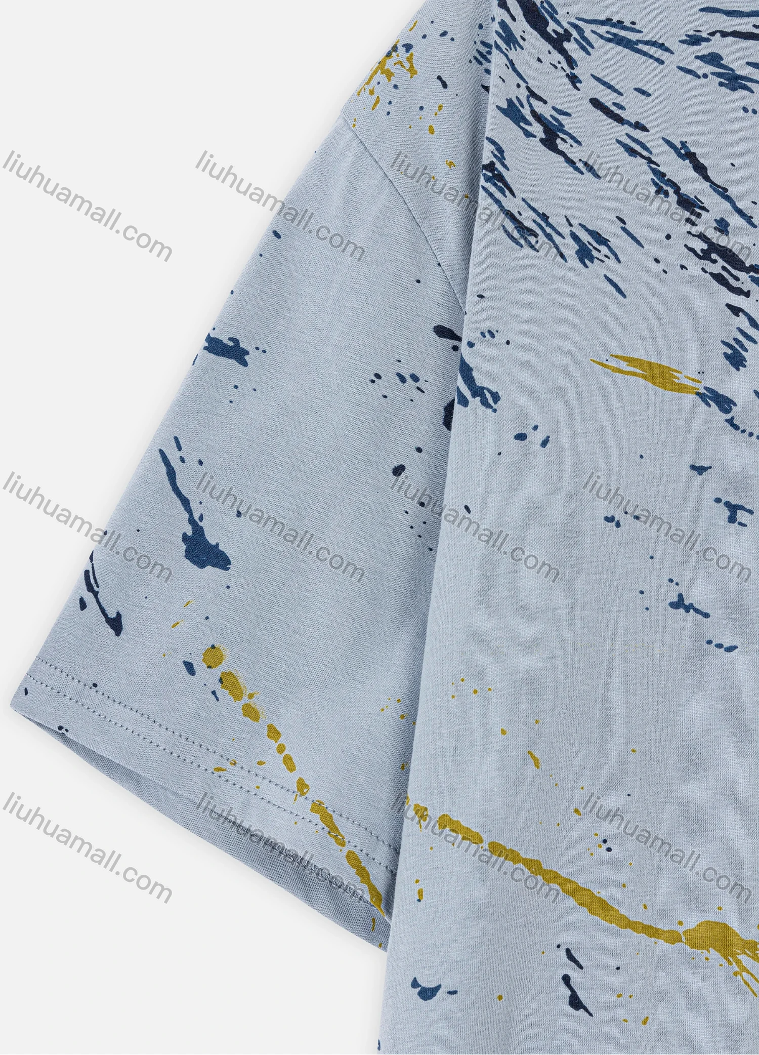 Wholesale Men's Plus Size Causal Round-neck Short Sleeve Splash ink Tee - Liuhuamall