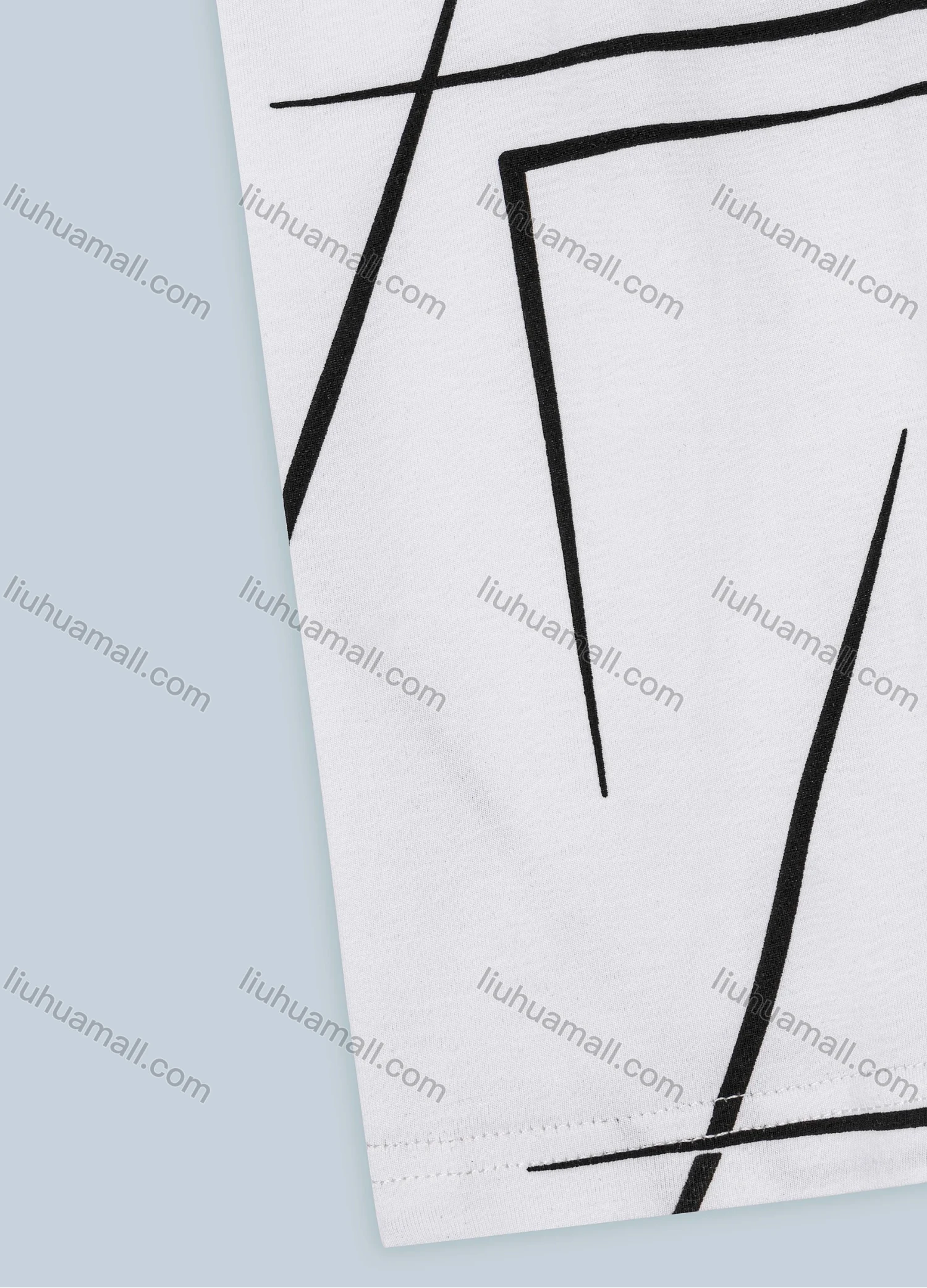 Wholesale Men's Plus Size Round-neck Long Sleeve Line Pattern Tee - Liuhuamall