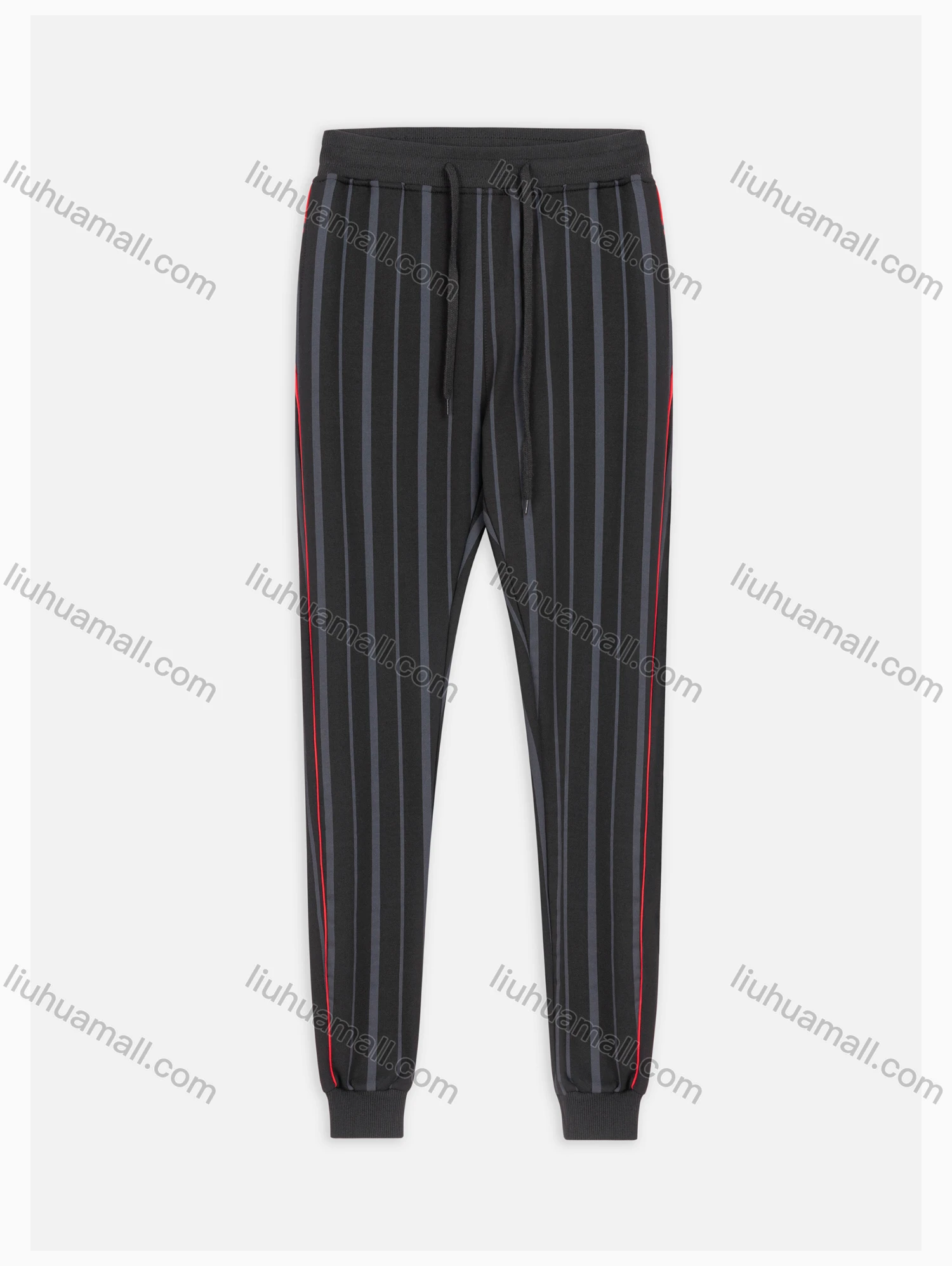 Wholesale Men's Striped Print Elastic Waist Ankle Length Casual Jogger Sweatpants 556# - Liuhuamall