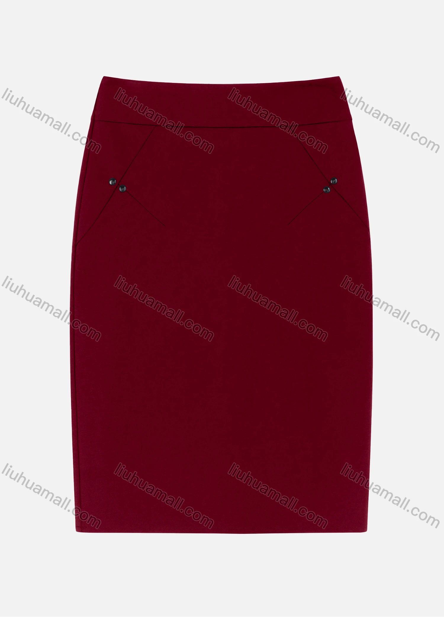 Wholesale Women's Elegant Button Decor Plain A-line Short Skirts 802# - Liuhuamall