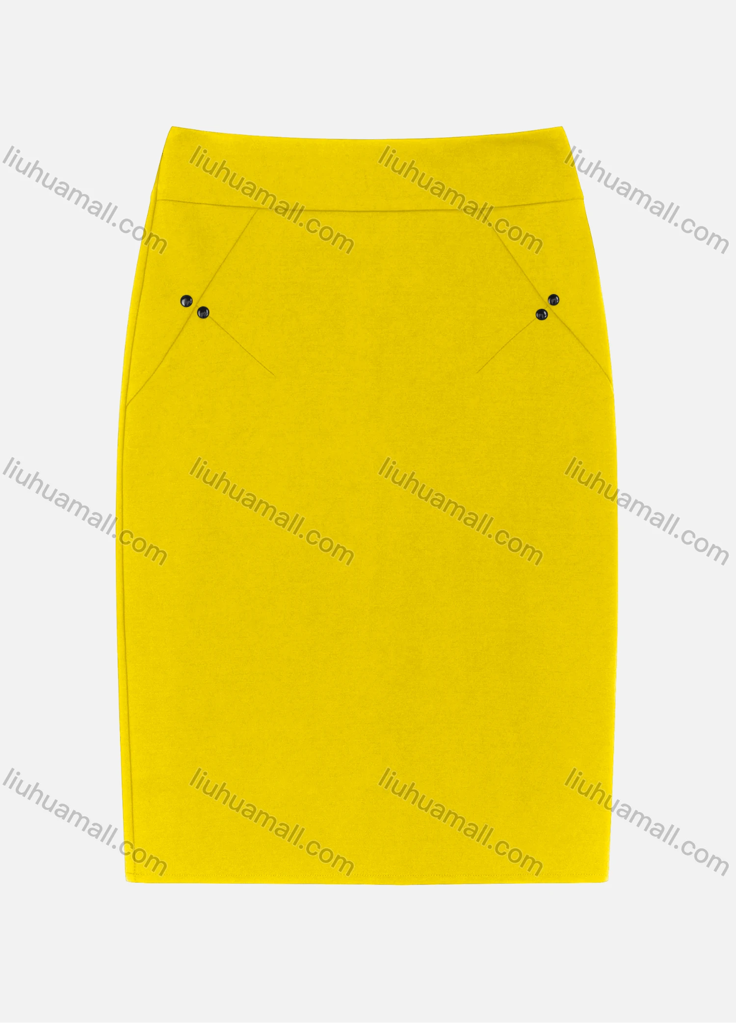 Wholesale Women's Elegant Button Decor Plain A-line Short Skirts 802# - Liuhuamall