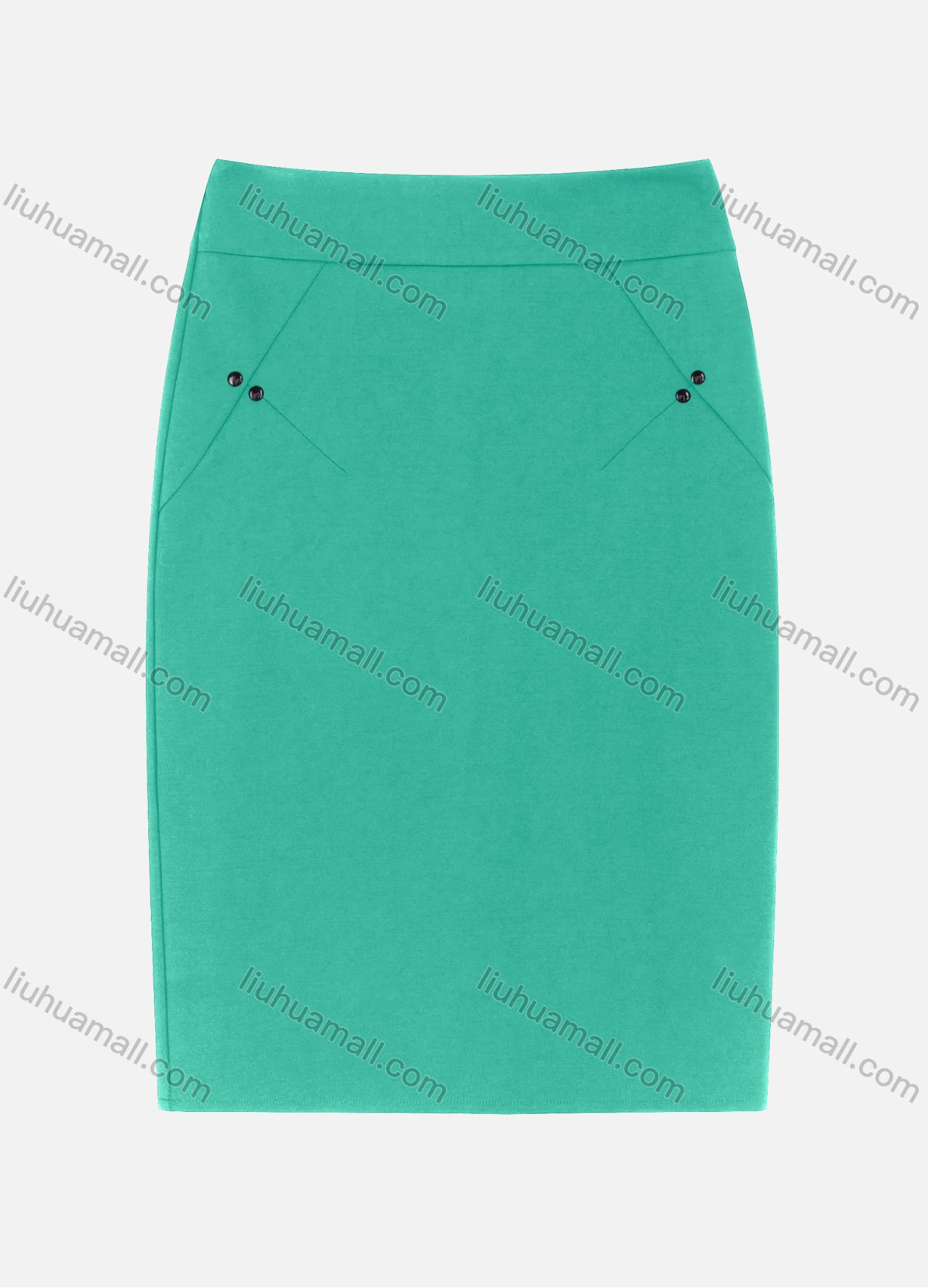 Wholesale Women's Elegant Button Decor Plain A-line Short Skirts 802# - Liuhuamall
