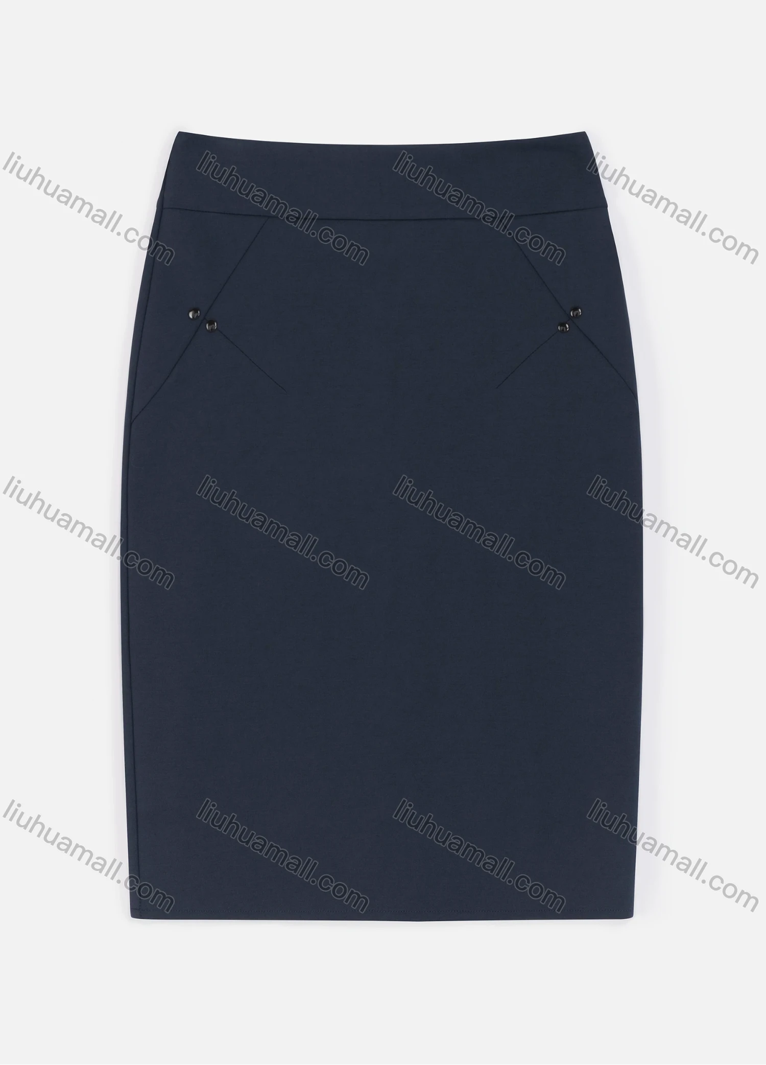 Wholesale Women's Elegant Button Decor Plain A-line Short Skirts 802# - Liuhuamall