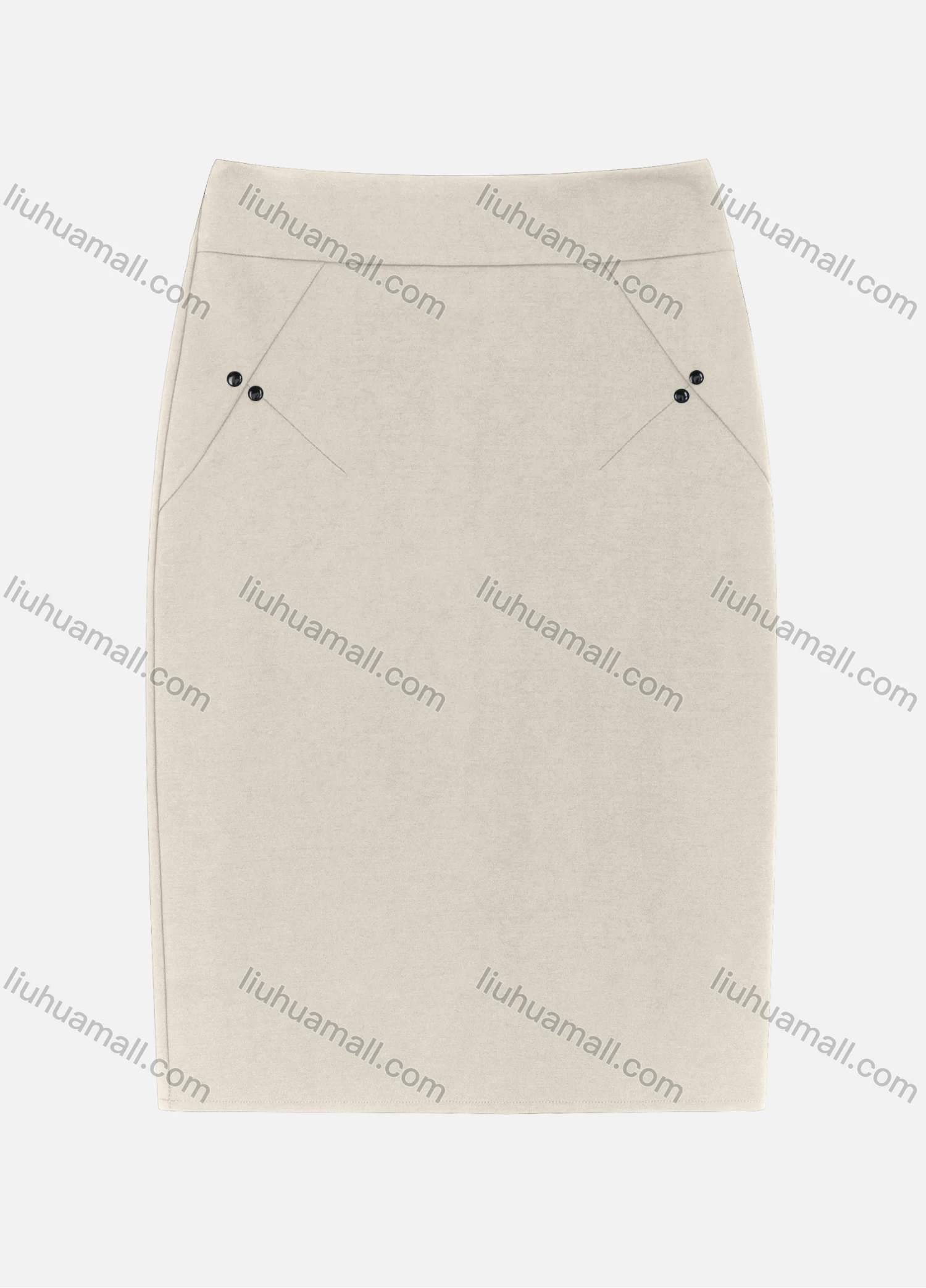 Wholesale Women's Elegant Button Decor Plain A-line Short Skirts 802# - Liuhuamall