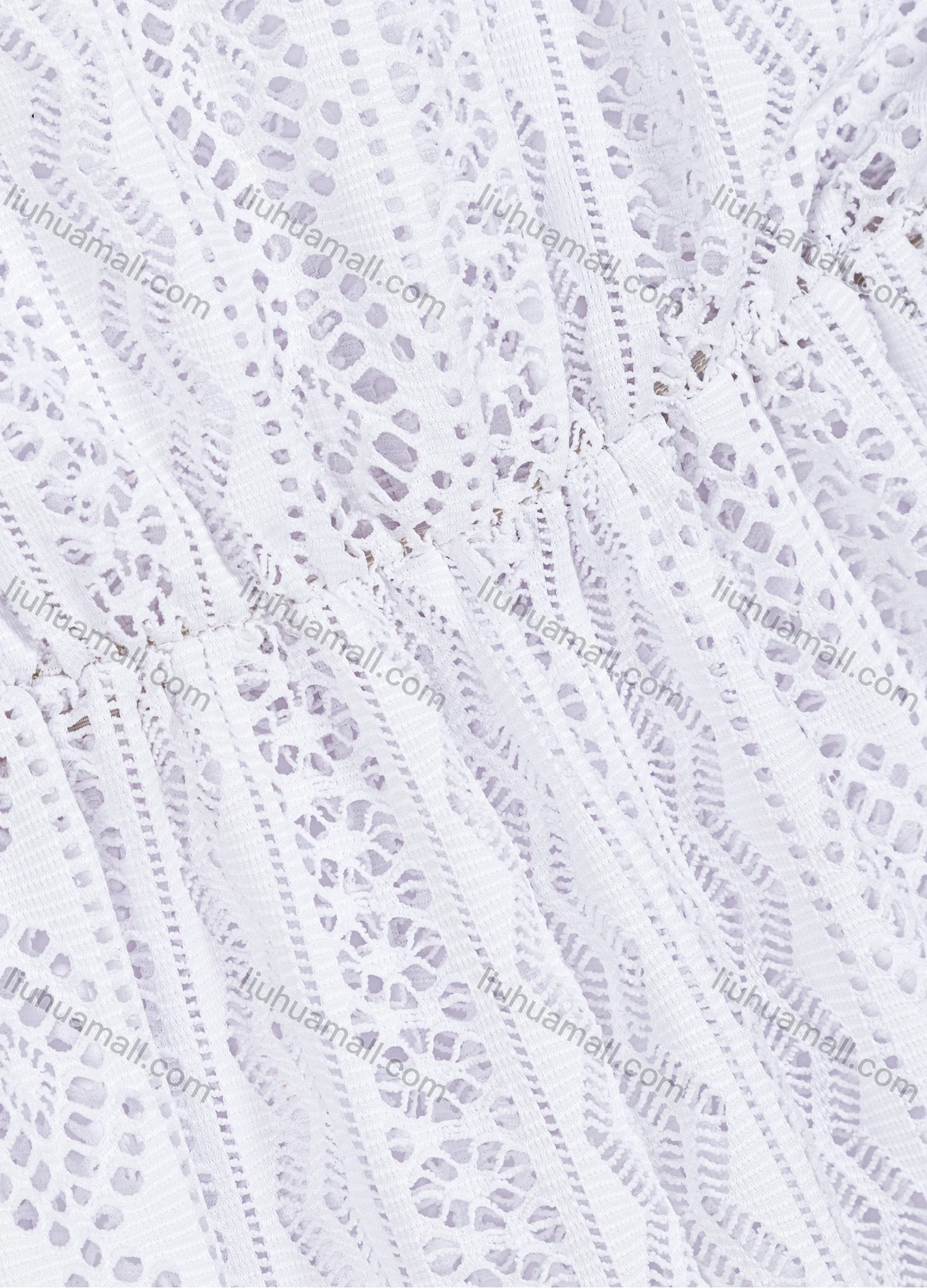 Wholesale Women's Vacation Sleeveless Embroidery Lace Hollow Out Keyhole Back Elastic Waist Romper 855414# - Liuhuamall