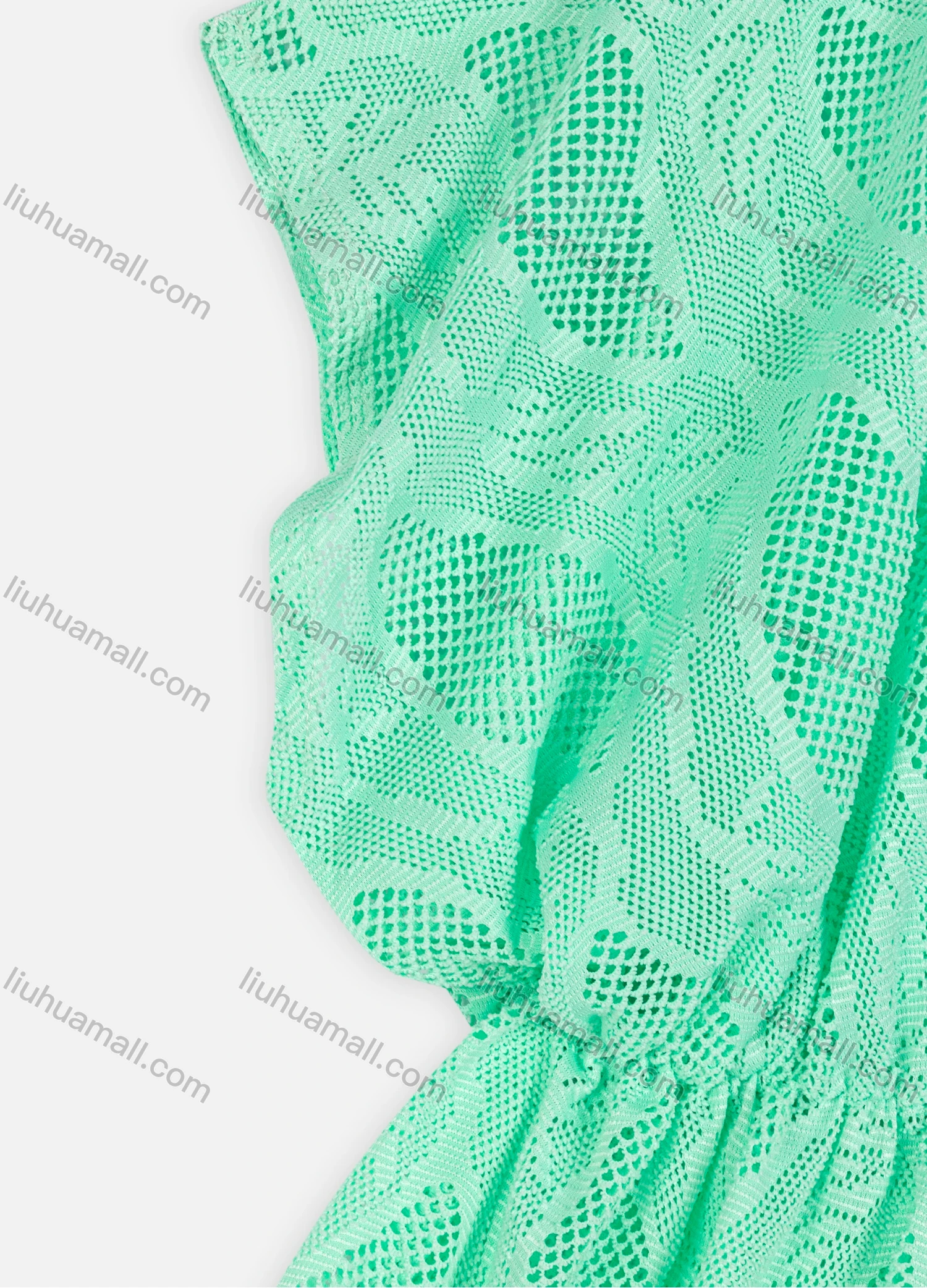 Wholesale Women's Sexy Plain Deep V Neck Flounce Sleeve Hollow Out Cover Up Top 013# - Liuhuamall